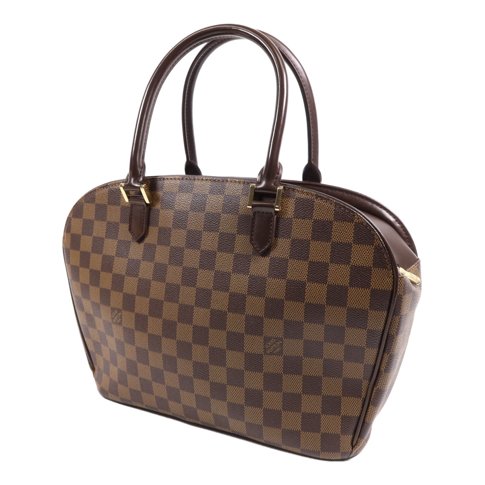 LOUIS VUITTON Damier Ebene Sarria Horizontal金扣手挽袋