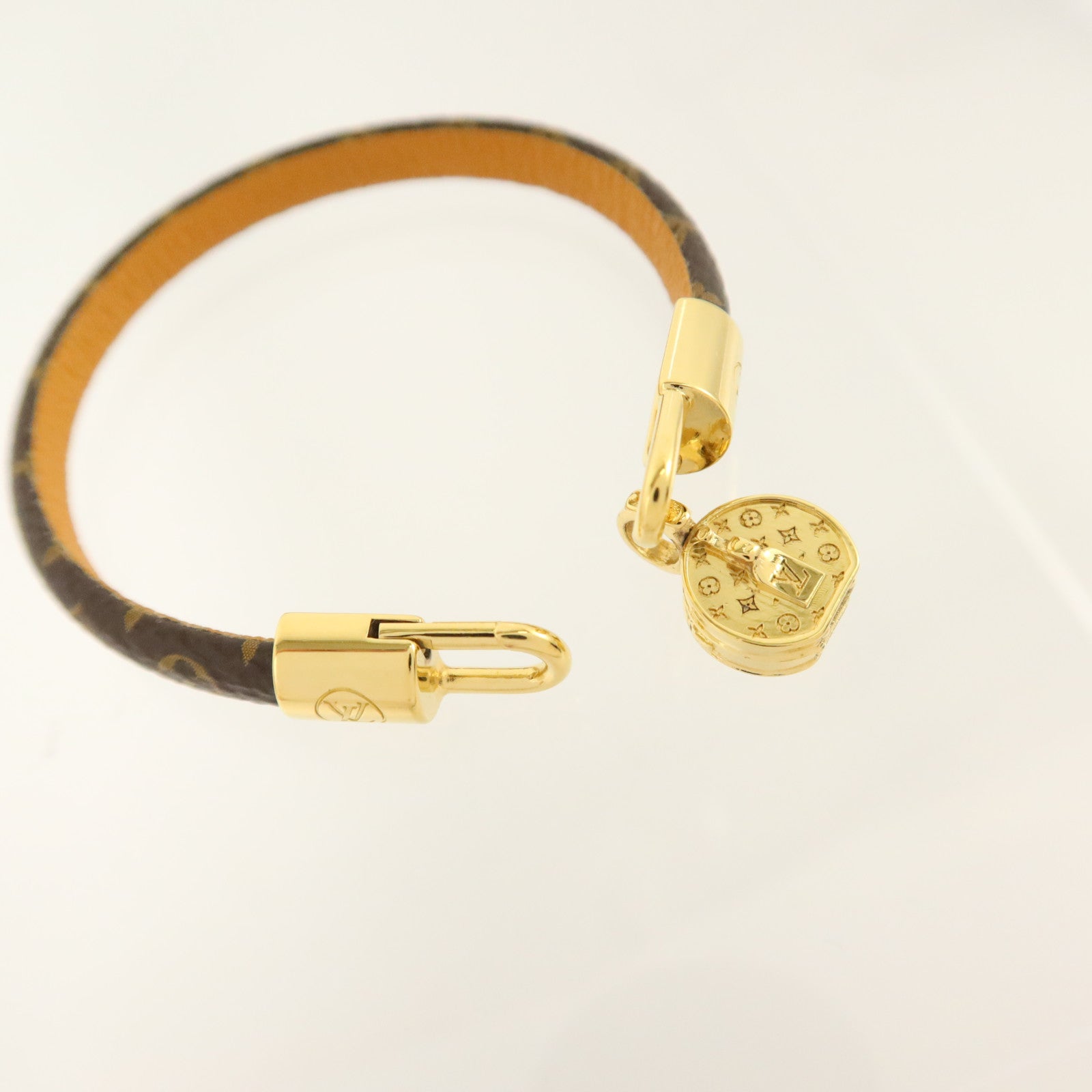LOUIS VUITTON Monogram/金屬Tribute Bracelet金扣手鏈