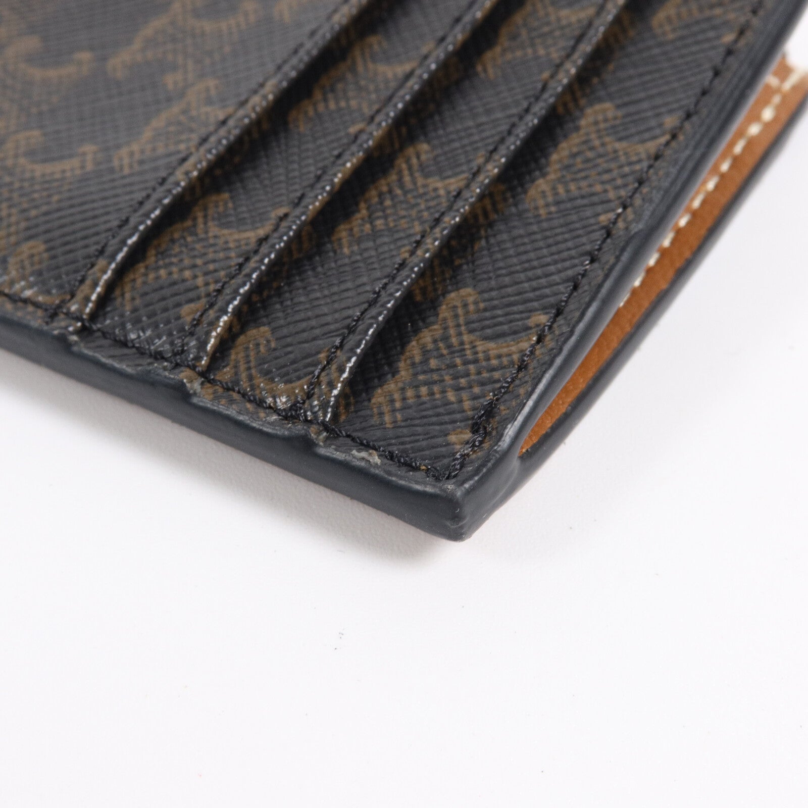 CELINE Triomphe Canvas/皮革Zipped Card Case卡片套