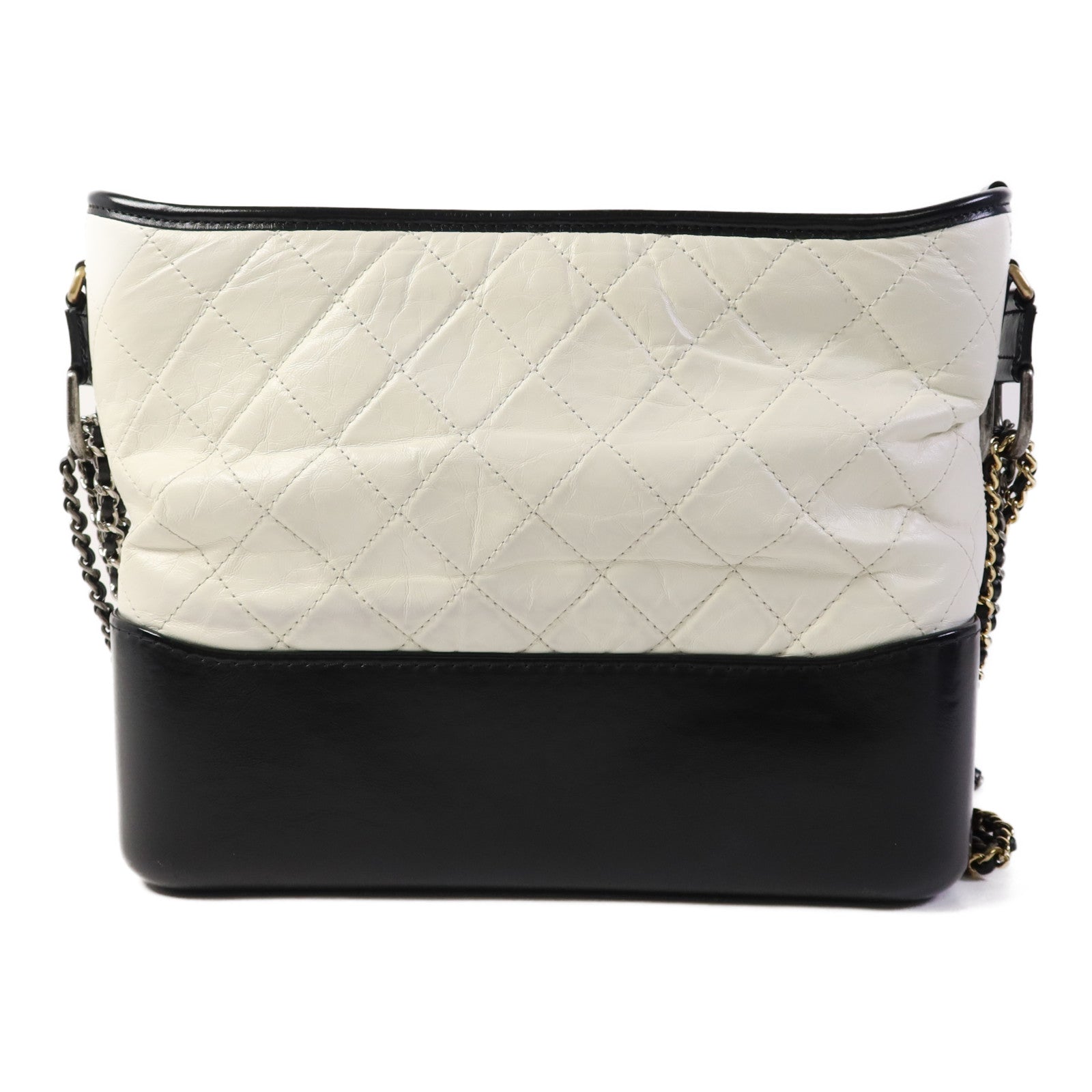 CHANEL 牛皮皮革Gabrielle Medium銀扣鏈帶肩背袋