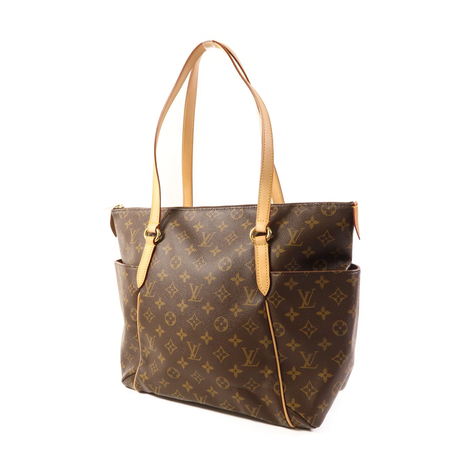 LOUIS VUITTON Monogram Totally MM金扣肩背袋棕色