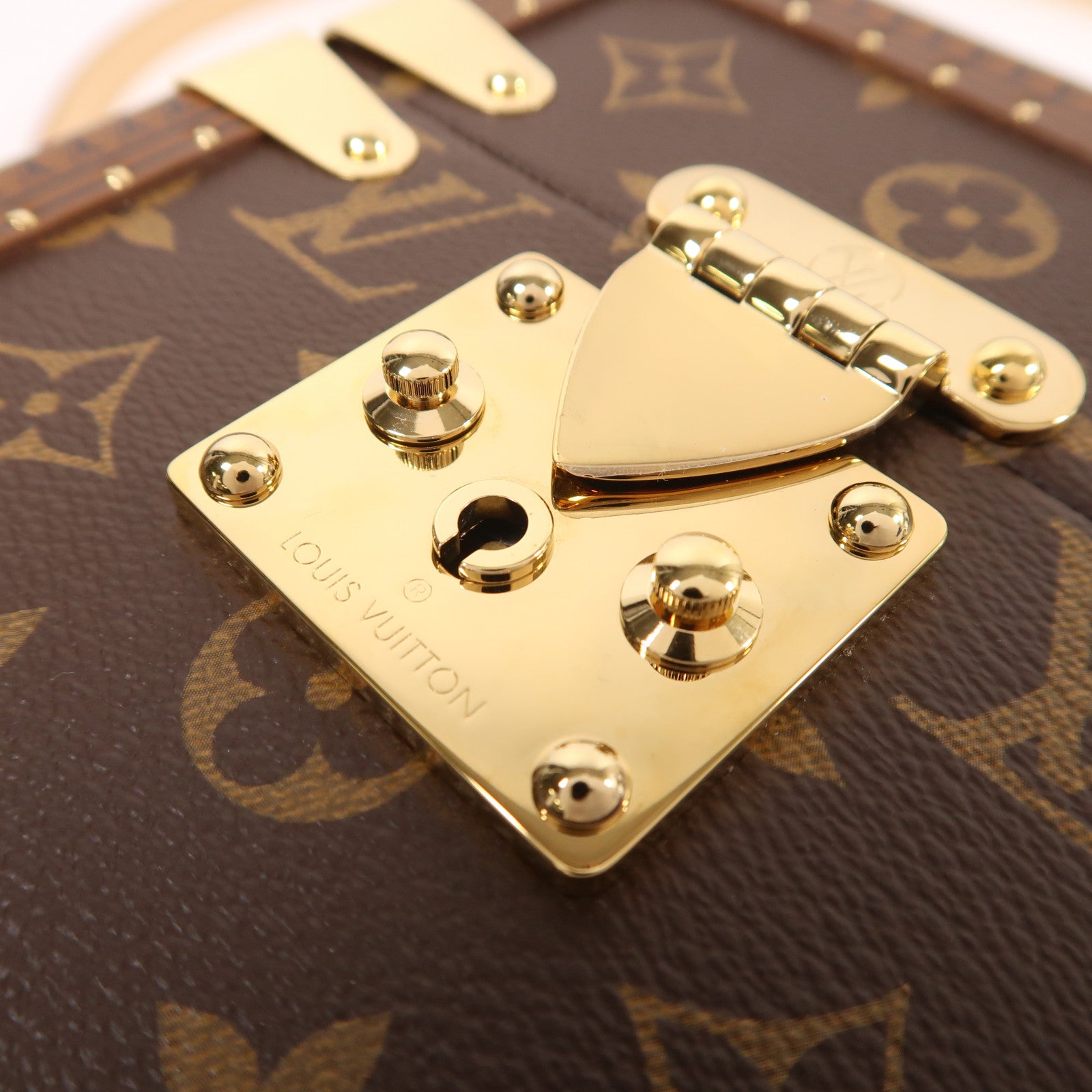 LOUIS VUITTON Monogram Camera Box金扣手挽肩背兩用袋