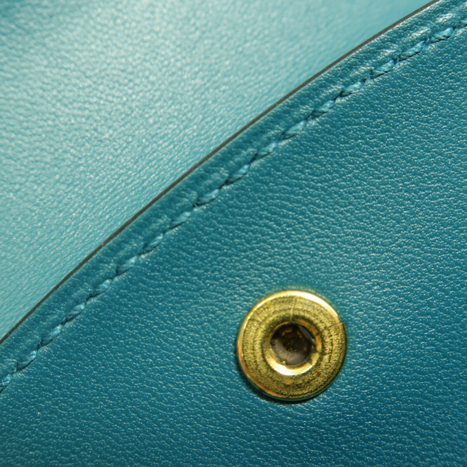 HERMES Epsom皮革Verrou 23肩背袋Vert Bosphore
