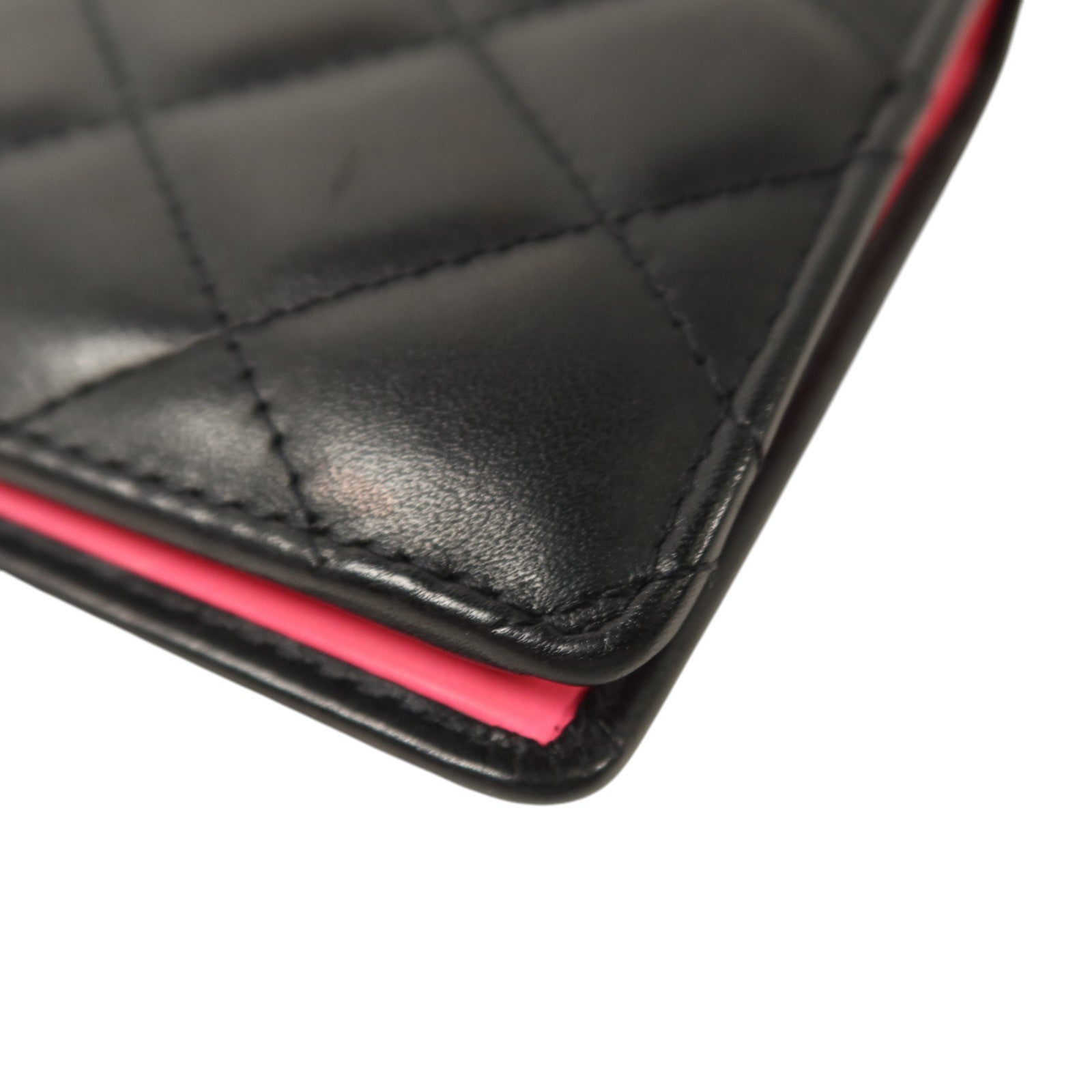 CHANEL 牛皮皮革Cambon Long Wallet銀扣長錢包