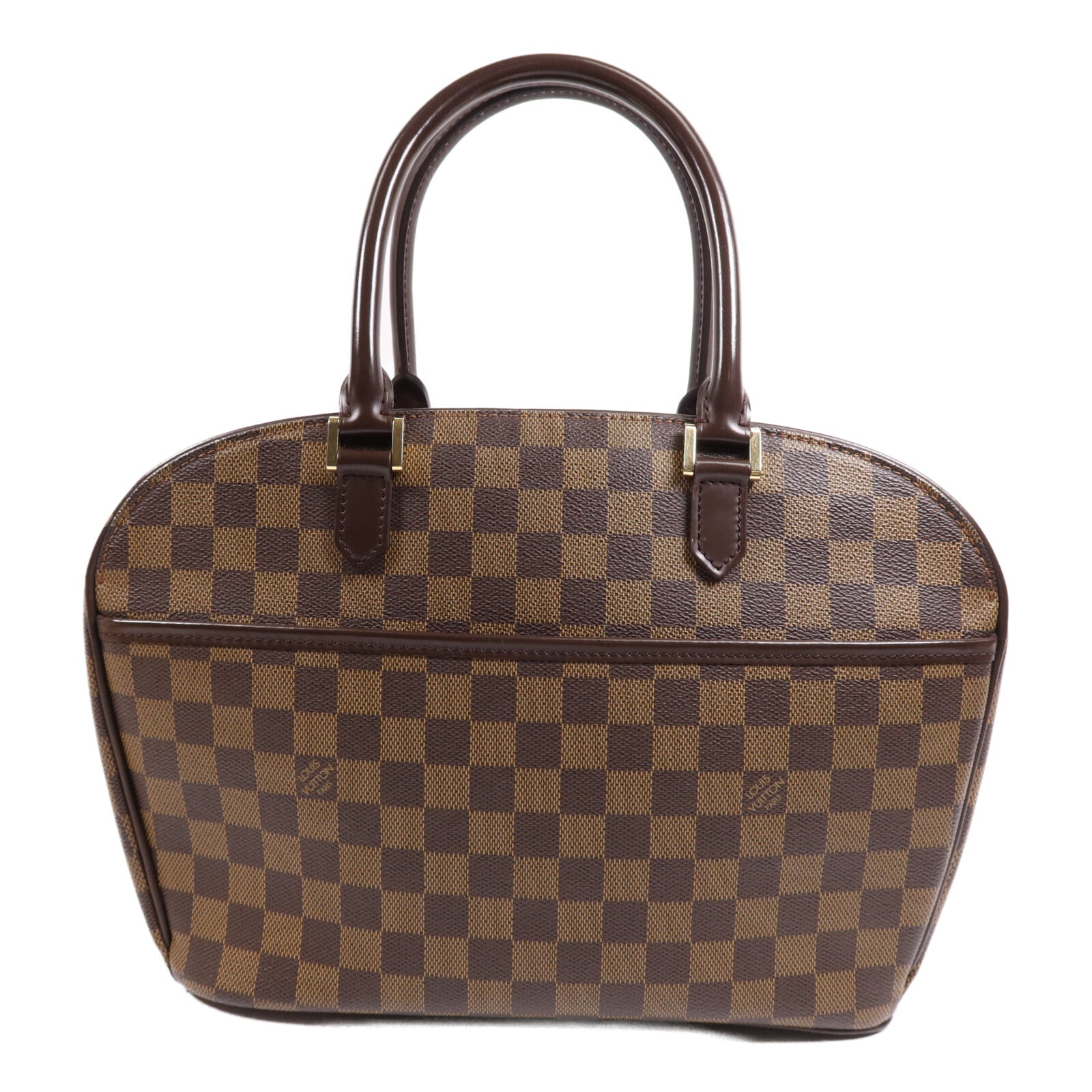 LOUIS VUITTON Damier Ebene Sarria Horizontal金扣手挽袋