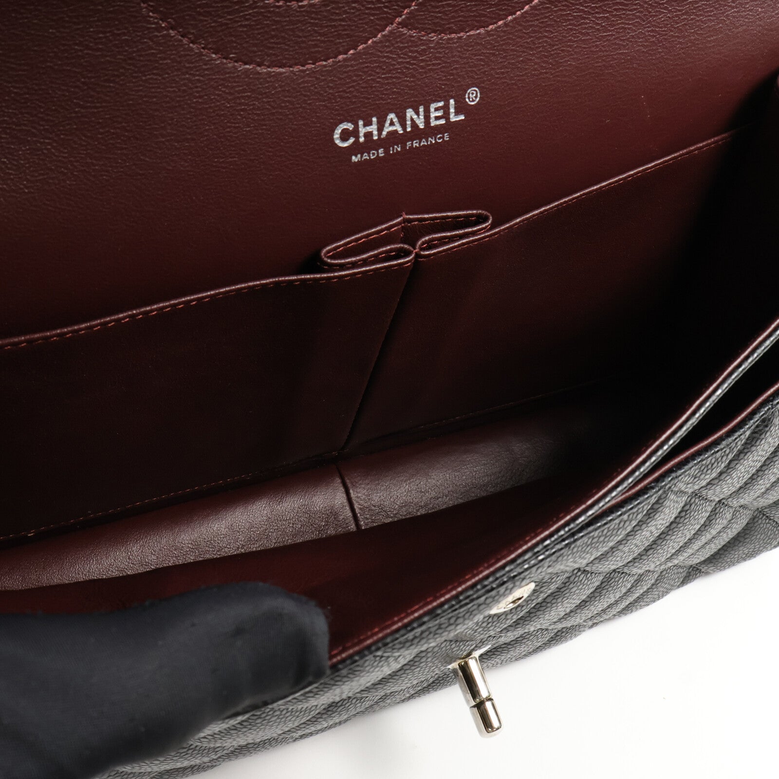 CHANEL 牛皮皮革Large Classic鏈帶肩背袋