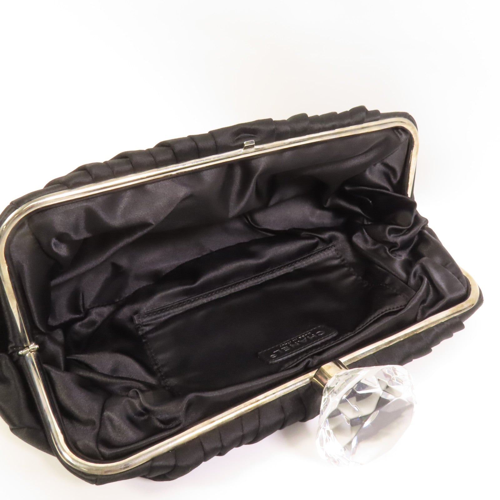 CHANEL Satin Vintage Handbag銀扣手挽袋