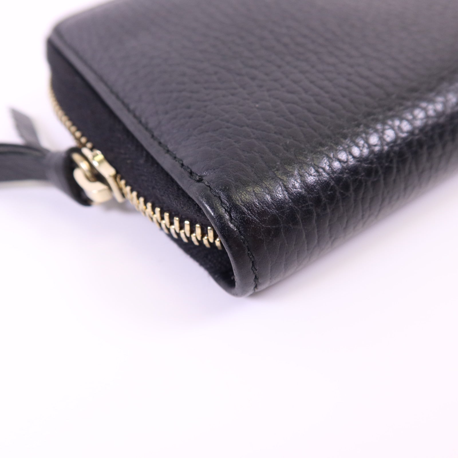 GUCCI 牛皮皮革Round Wallet金扣錢包