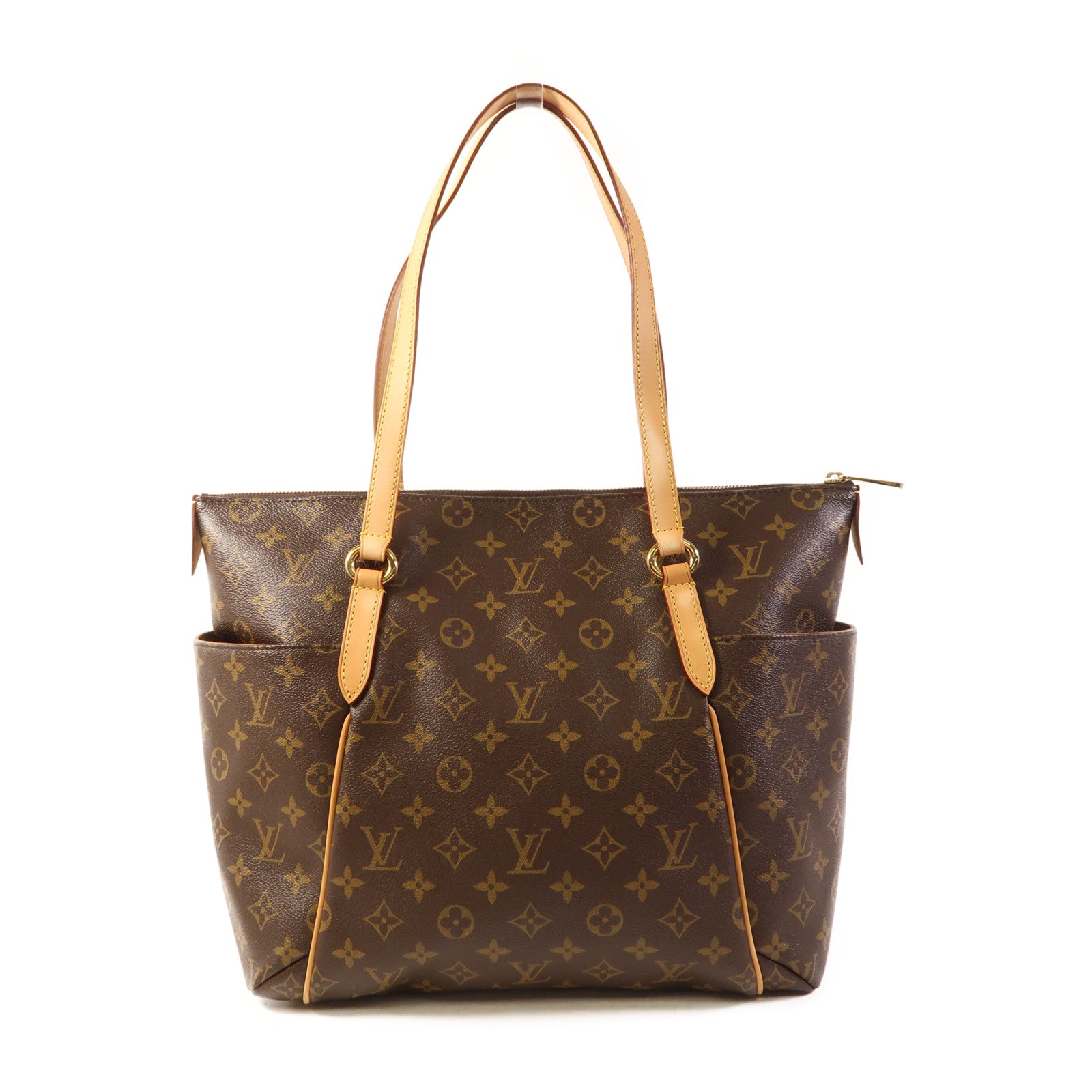 LOUIS VUITTON Monogram Totally MM金扣肩背袋棕色