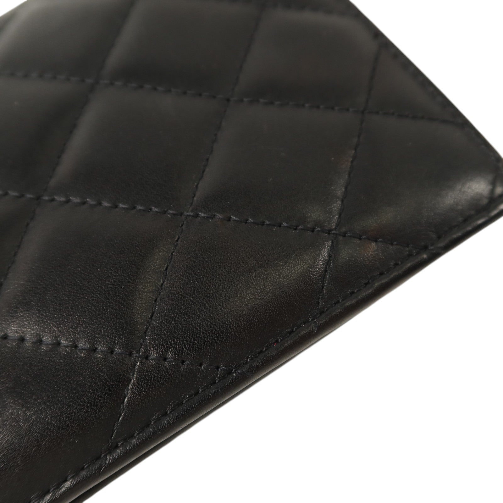 CHANEL 牛皮皮革Cambon Long Wallet銀扣長錢包