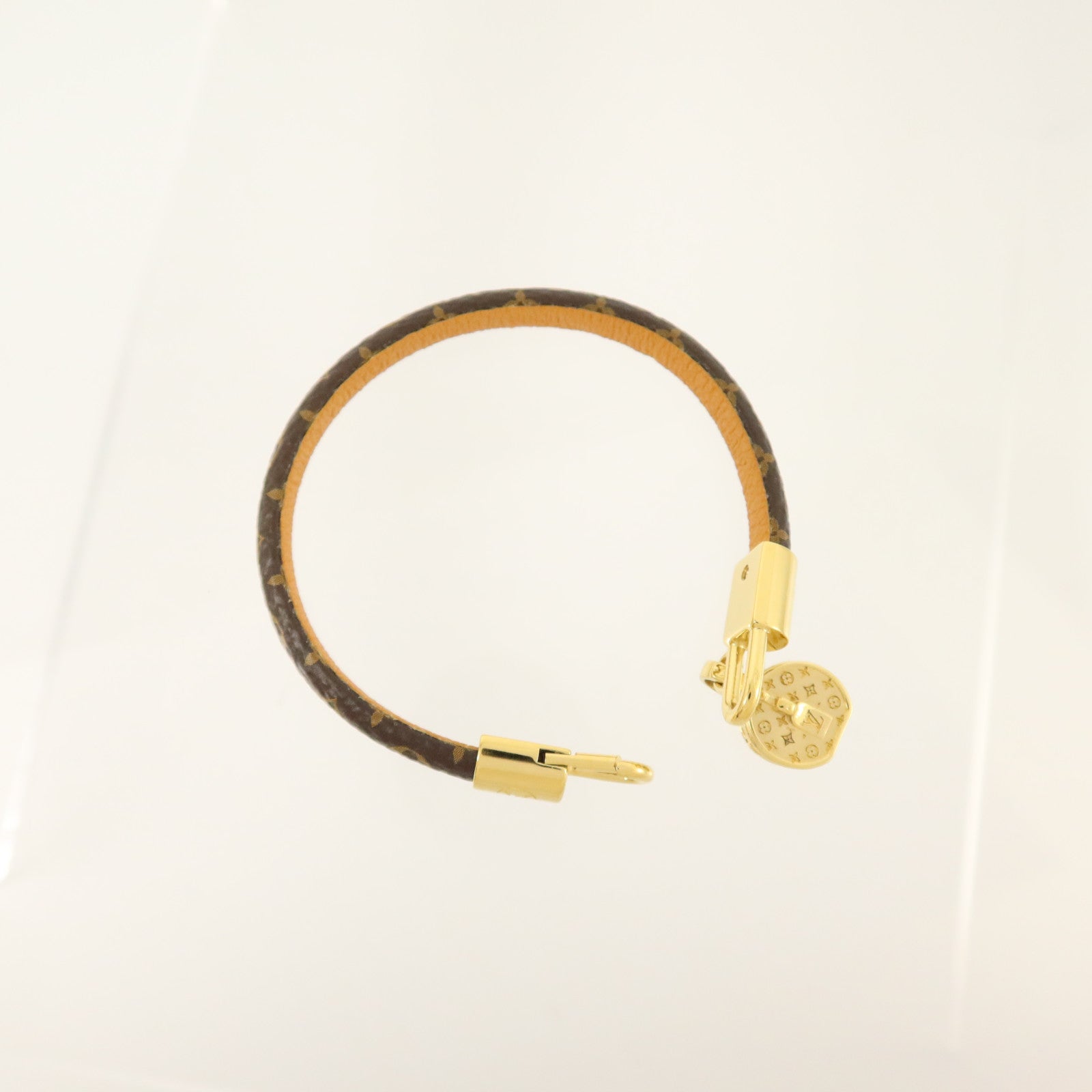 LOUIS VUITTON Monogram/金屬Tribute Bracelet金扣手鏈