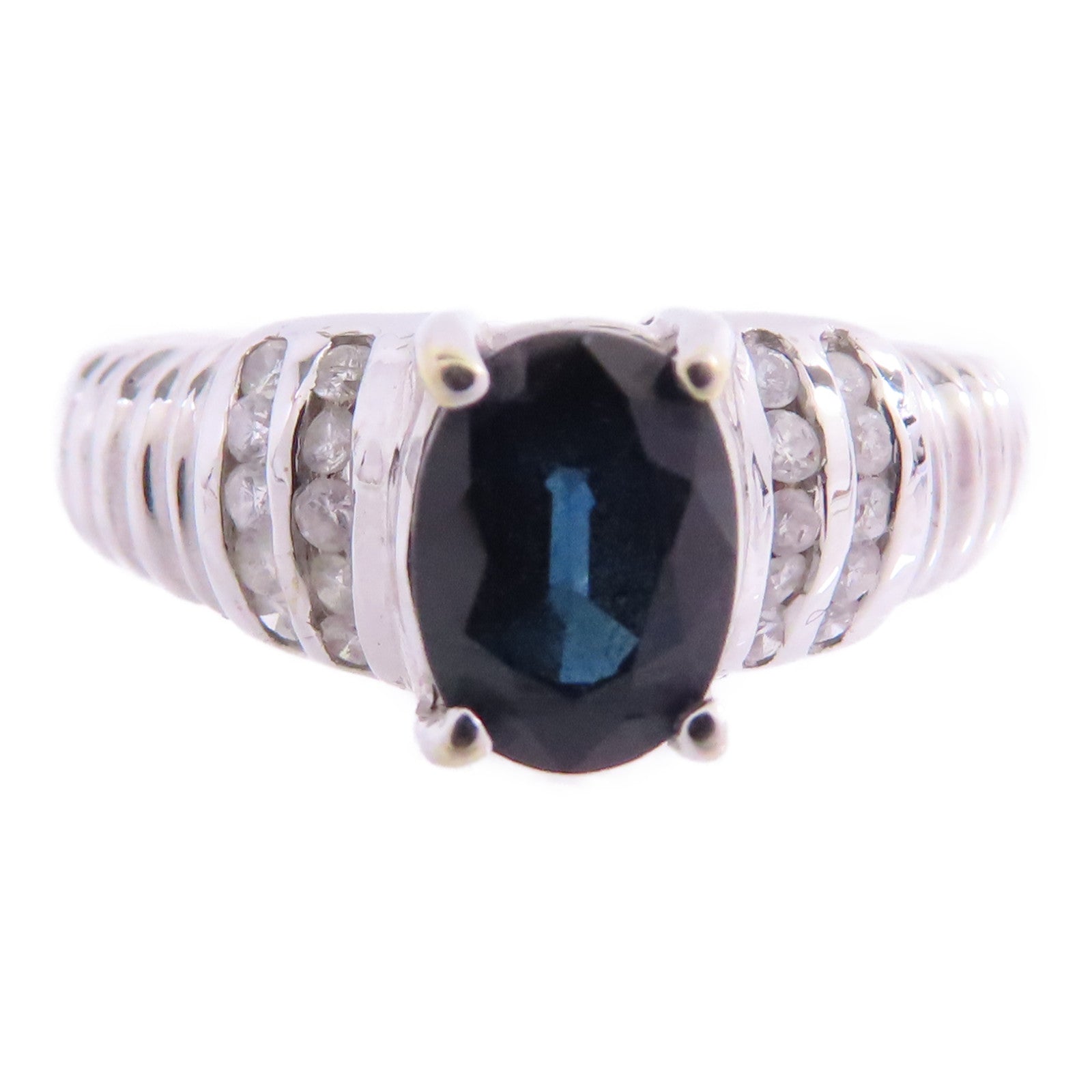 JEWELRY 14K白金/藍寶石Sapphira Ring戒指US#5.75