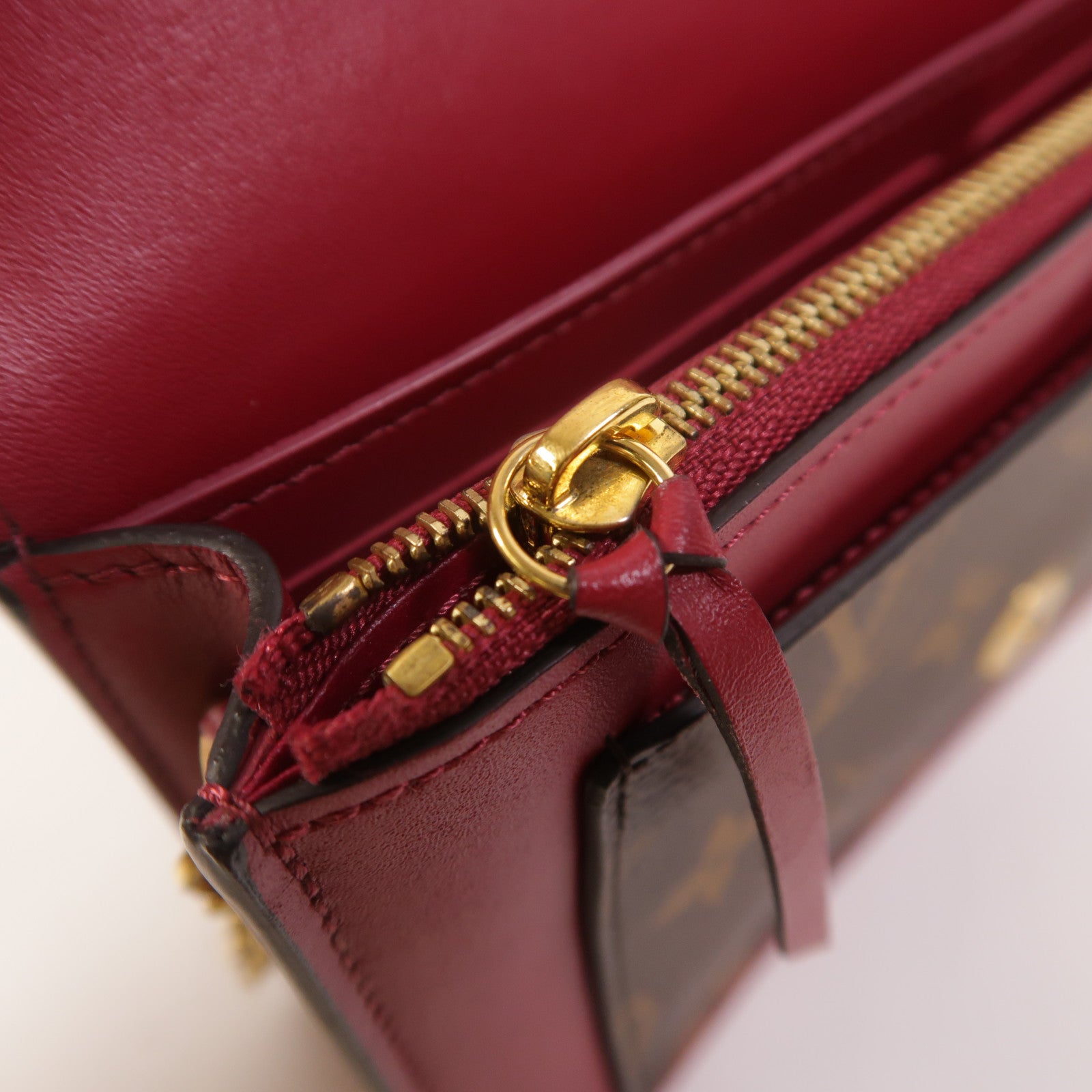 LOUIS VUITTON Monogram Portefeuille Flore鏈帶肩背袋