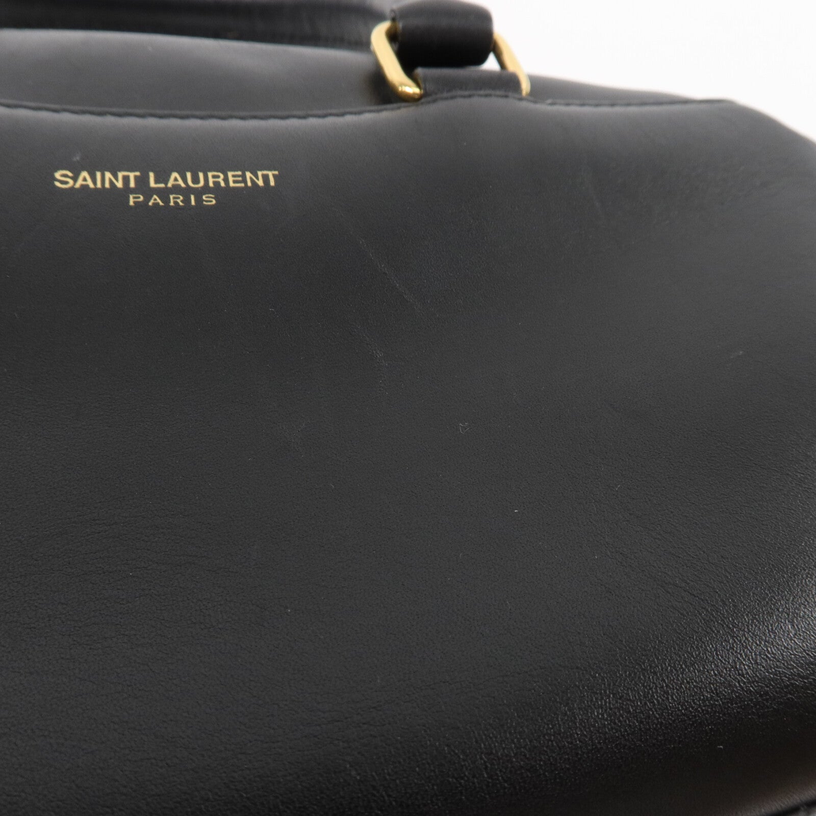 YVES SAINT LAURENT 牛皮皮革Classic Duffle Mini 18鏈帶手挽肩背兩用袋