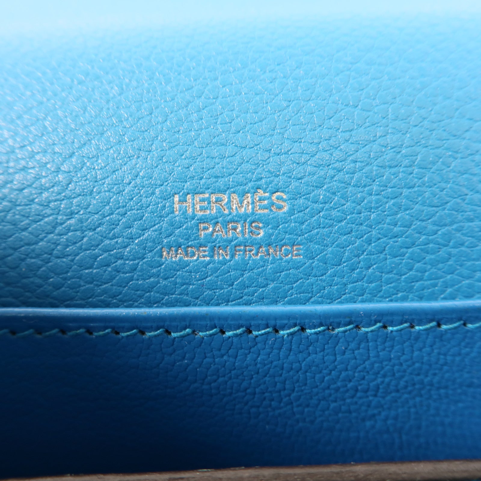 HERMES Evercolor皮革Roulis Mini肩背袋Bleu Zanzibar