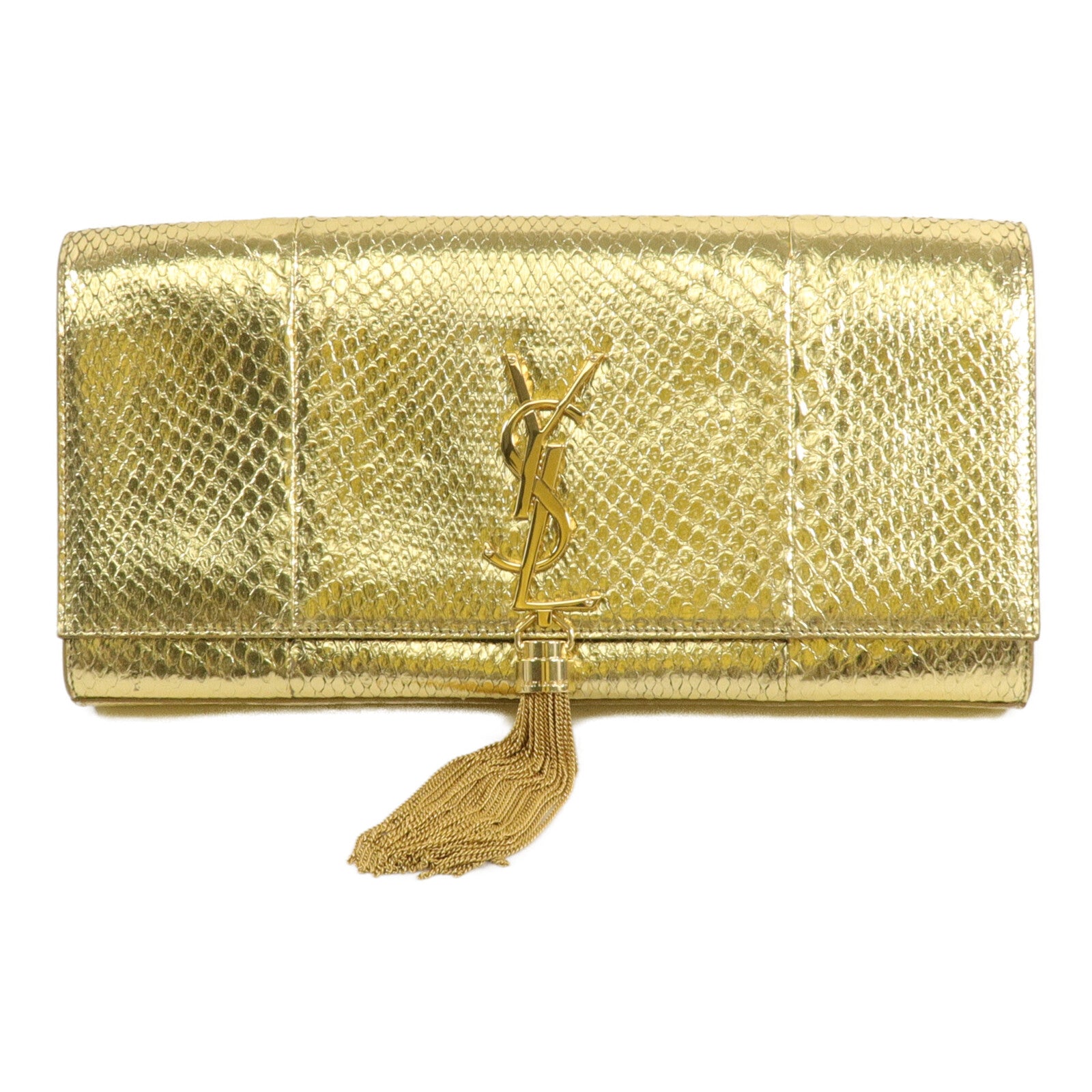 SAINT LAURENT 壓花皮革Clutch手拿包