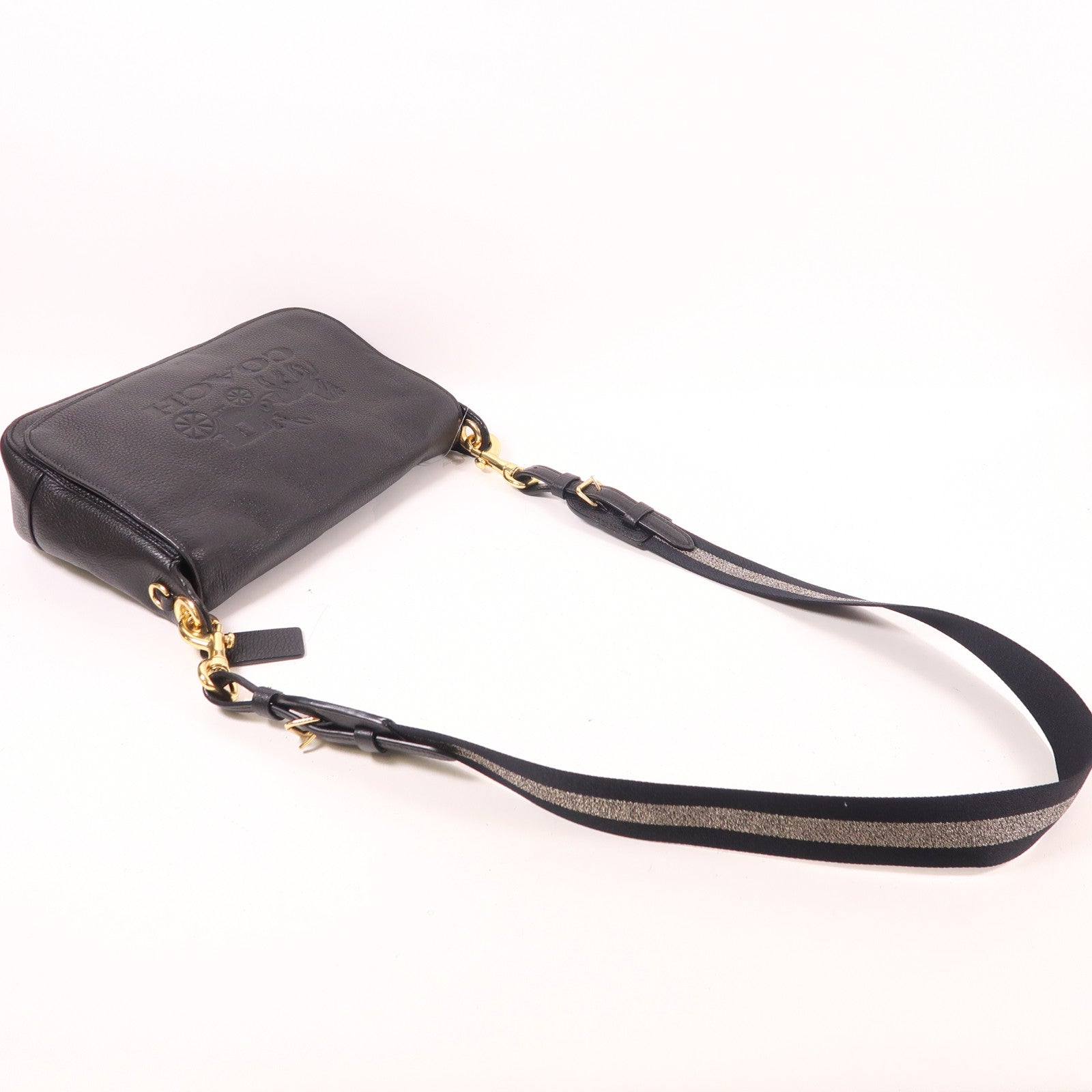 COACH 牛皮皮革Shoulder Bag金扣肩背袋
