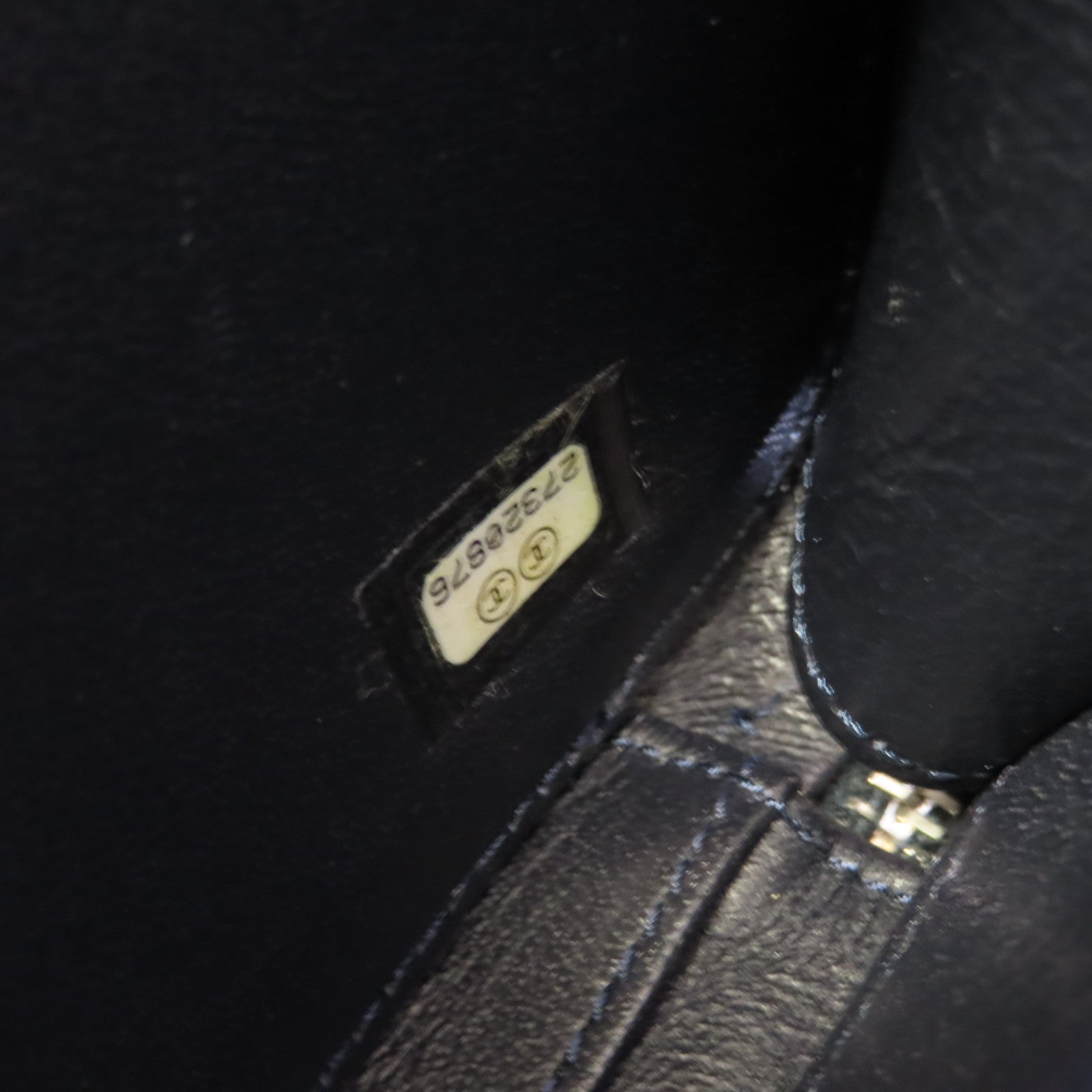 CHANEL 菱格Caviar皮革Vanity Case 2way Shoulder Bag銀扣鏈帶手挽肩背兩用袋深藍色