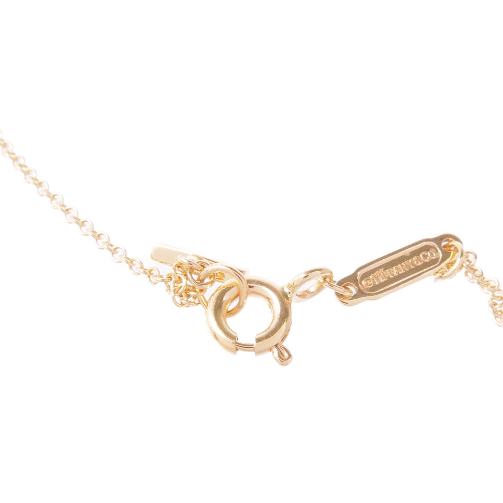 TIFFANY＆CO 18K玫瑰金T Smile Necklace項鍊