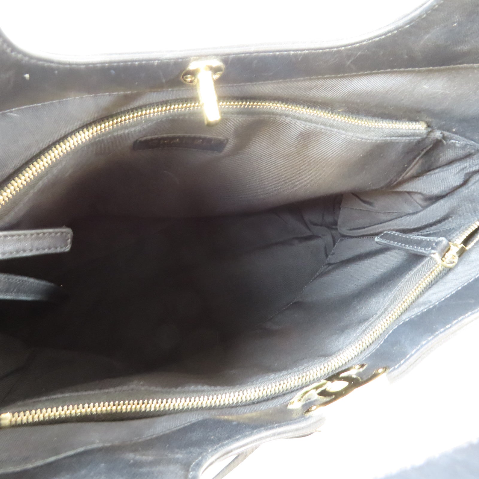 CHANEL 菱格牛皮皮革31 Bag金扣手挽肩背兩用袋黑色