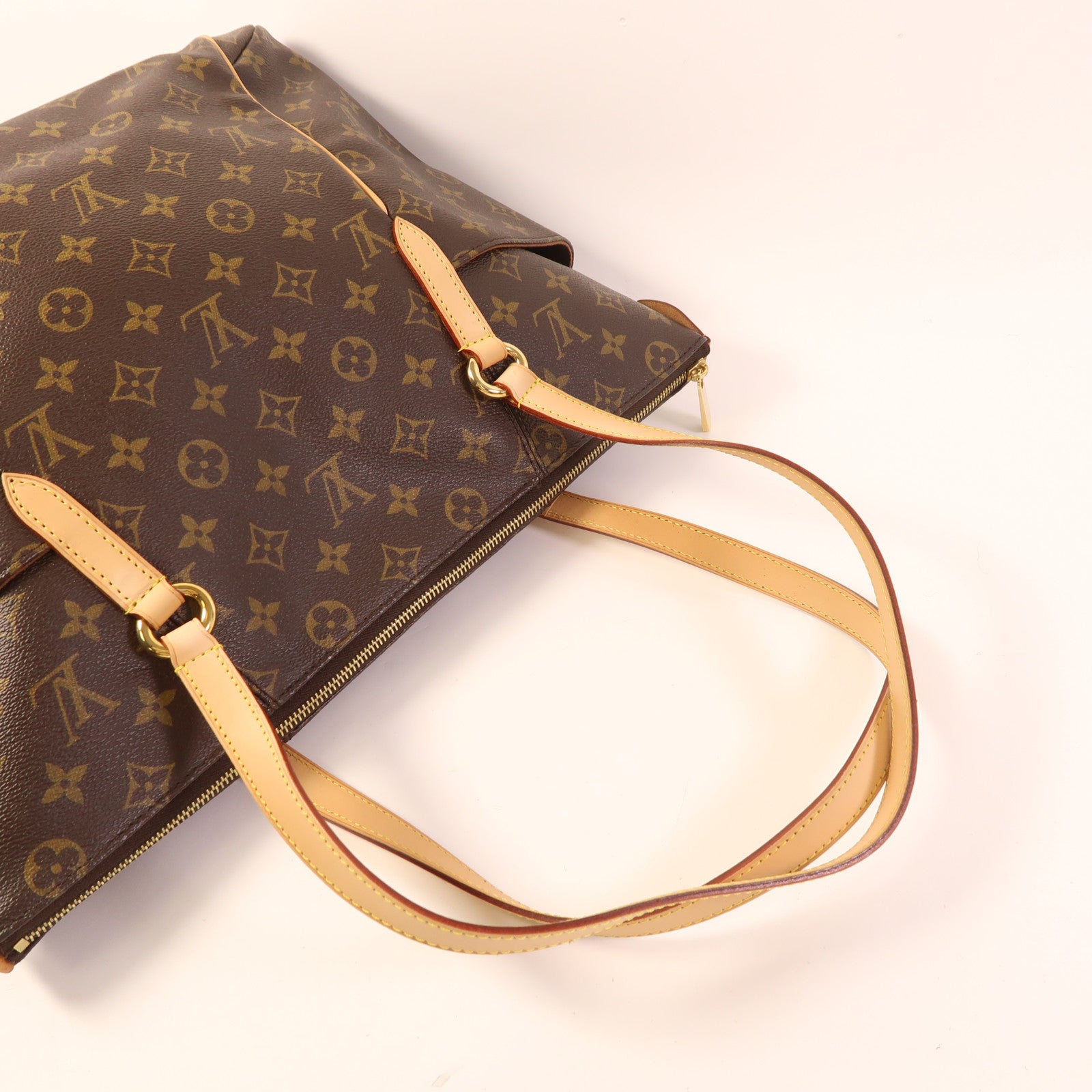 LOUIS VUITTON Monogram Totally MM金扣肩背袋棕色