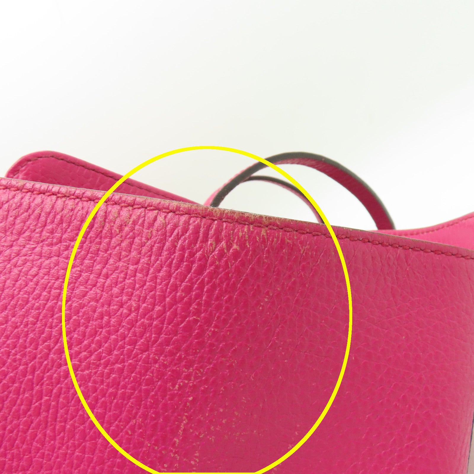 GUCCI 牛皮皮革Tote Bag金扣肩背袋桃紅色