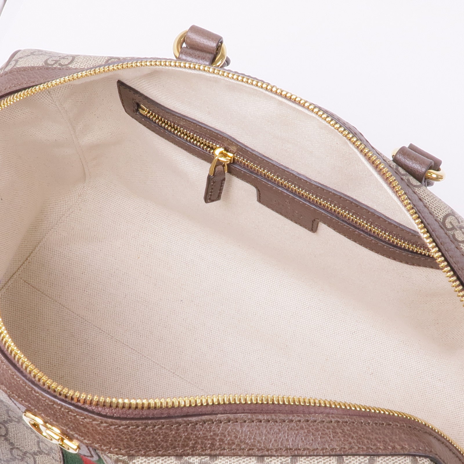 GUCCI 塗層帆布GG Ophidia Medium Top Handle金扣手挽肩背兩用袋