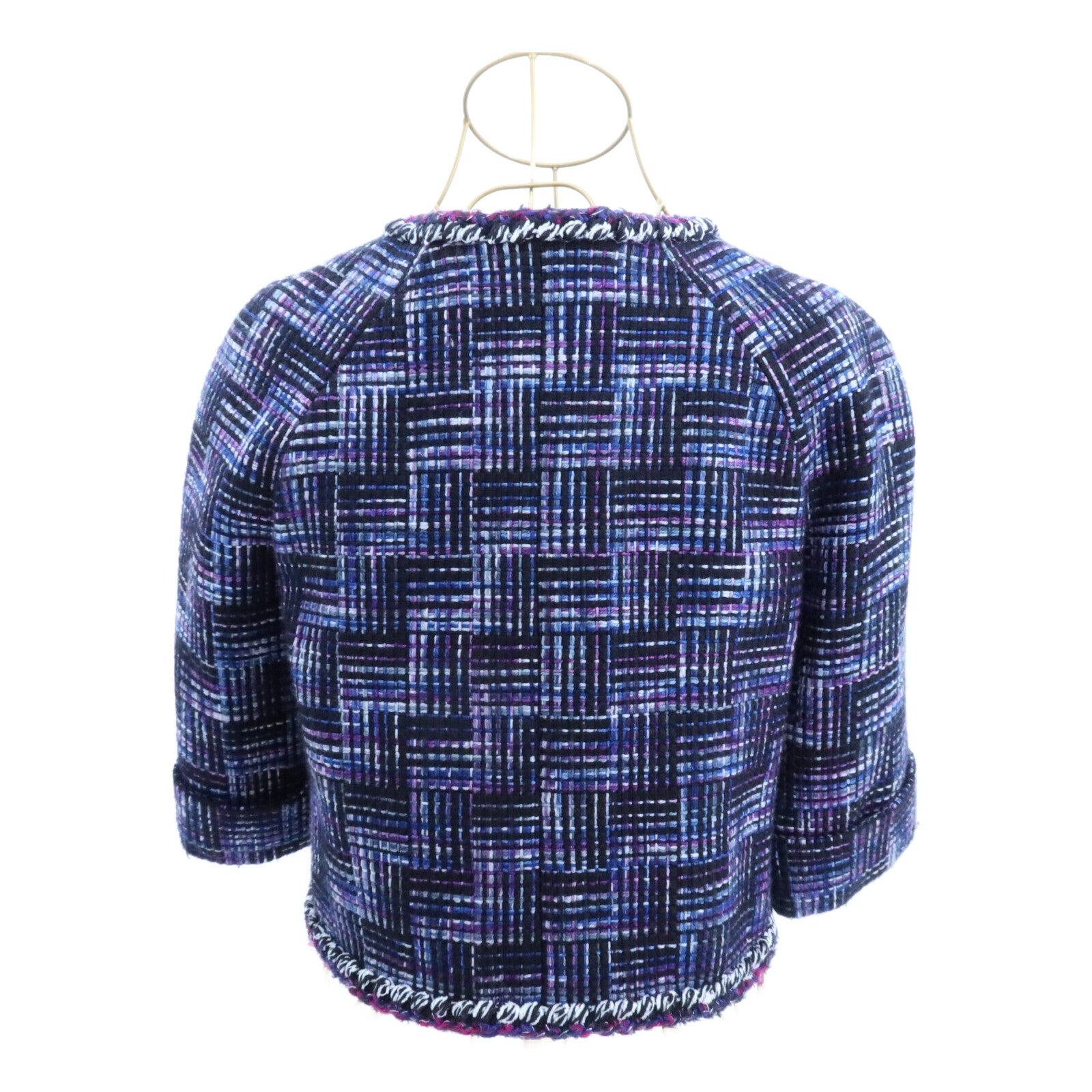 CHANEL Wool/Polyamide Tweed Collarless Jacket外套