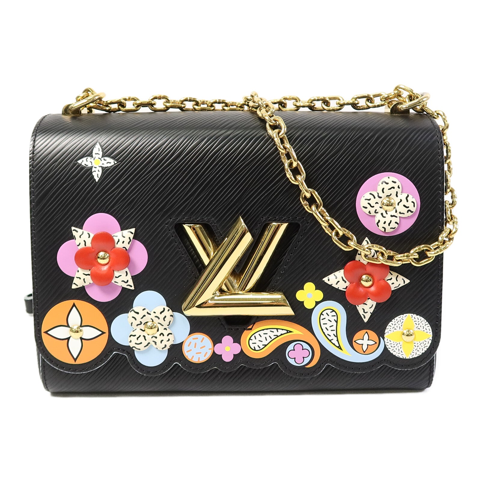 LOUIS VUITTON Epi Twist MM鏈帶手挽肩背兩用袋