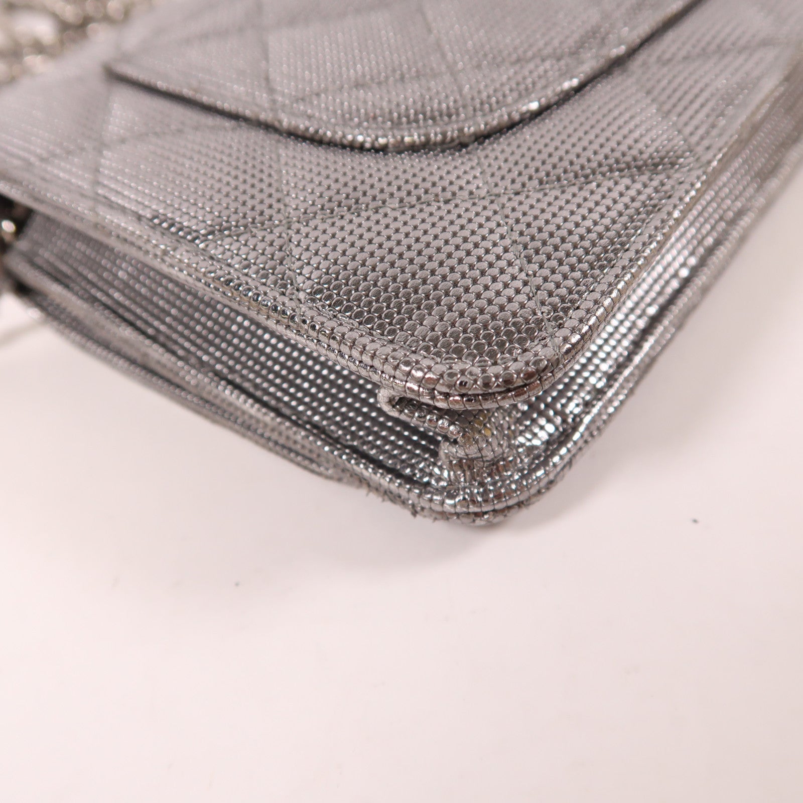 CHANEL 皮革WOC Wallet On Chain銀扣鏈帶肩背袋