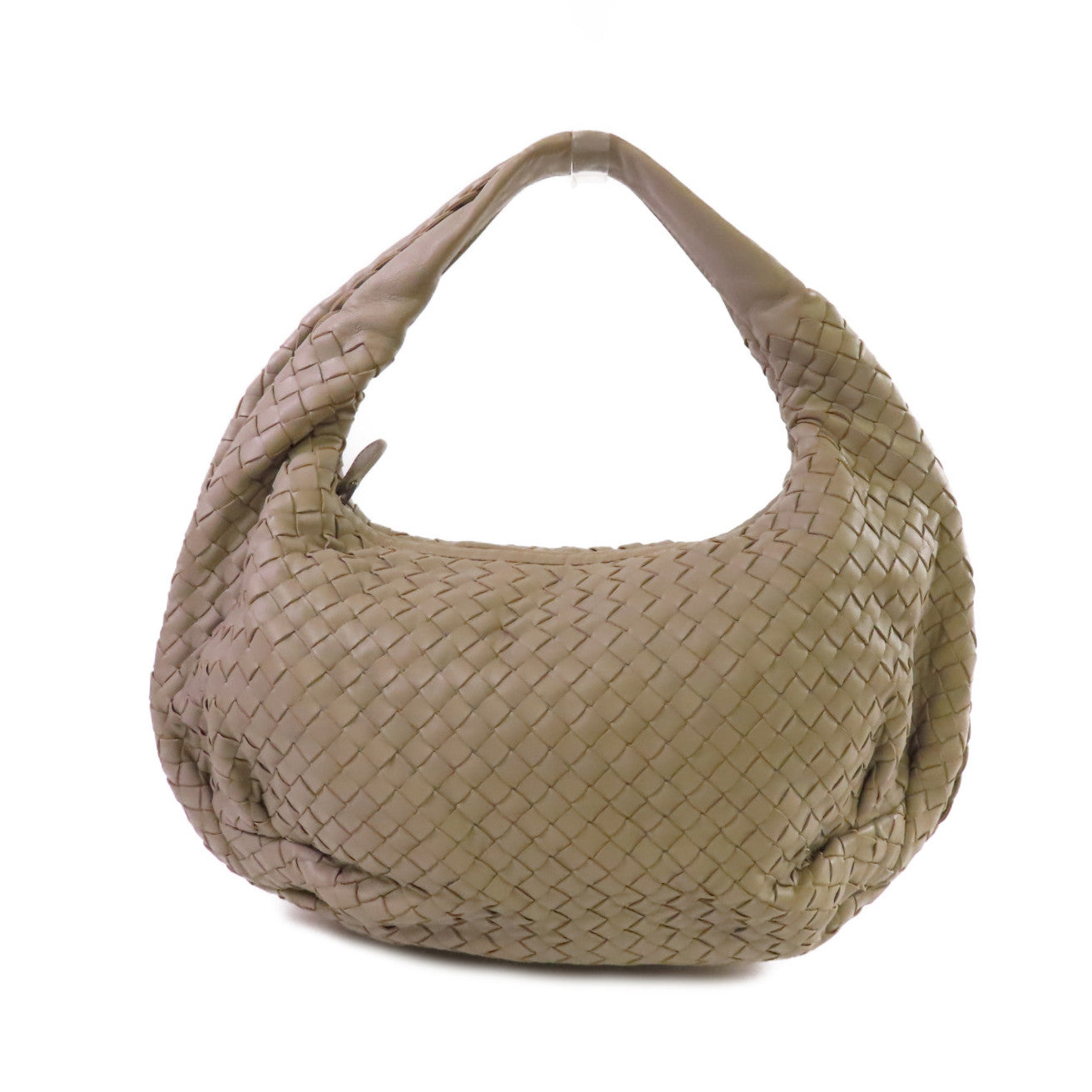 BOTTEGA VENETA 織紋皮革Shoulder Bag肩背袋灰色