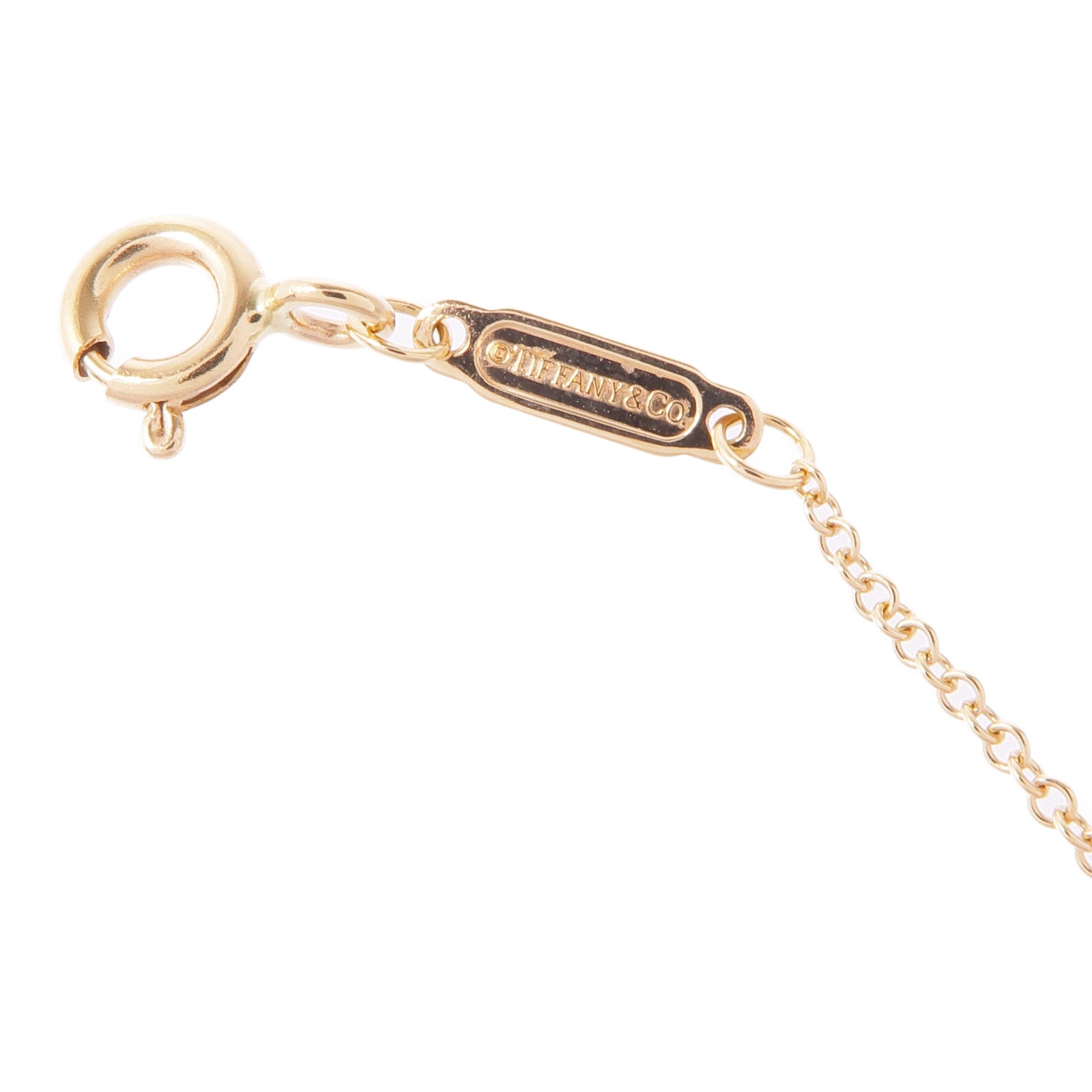 TIFFANY＆CO 18K玫瑰金T Smile Necklace項鍊