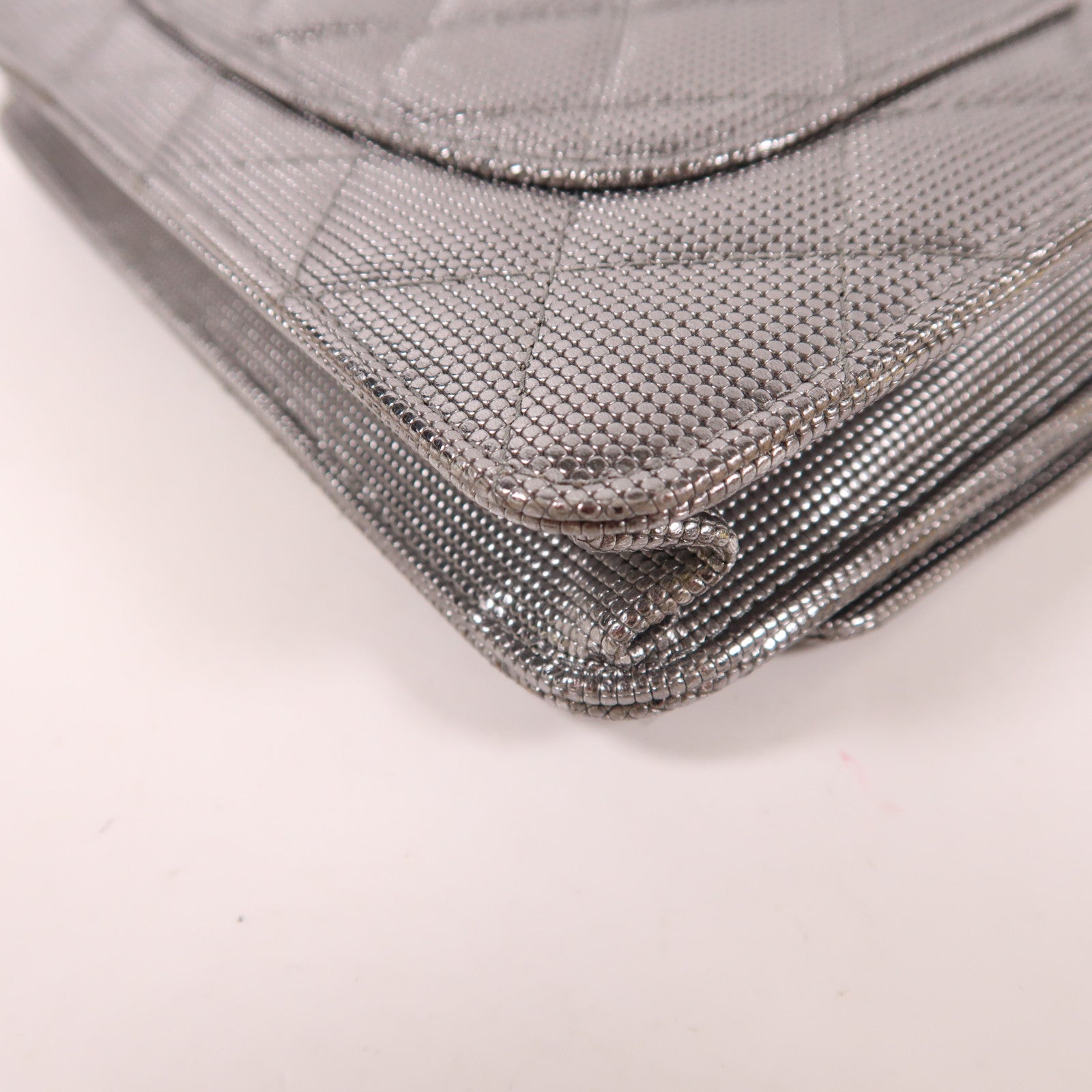 CHANEL 皮革WOC Wallet On Chain銀扣鏈帶肩背袋
