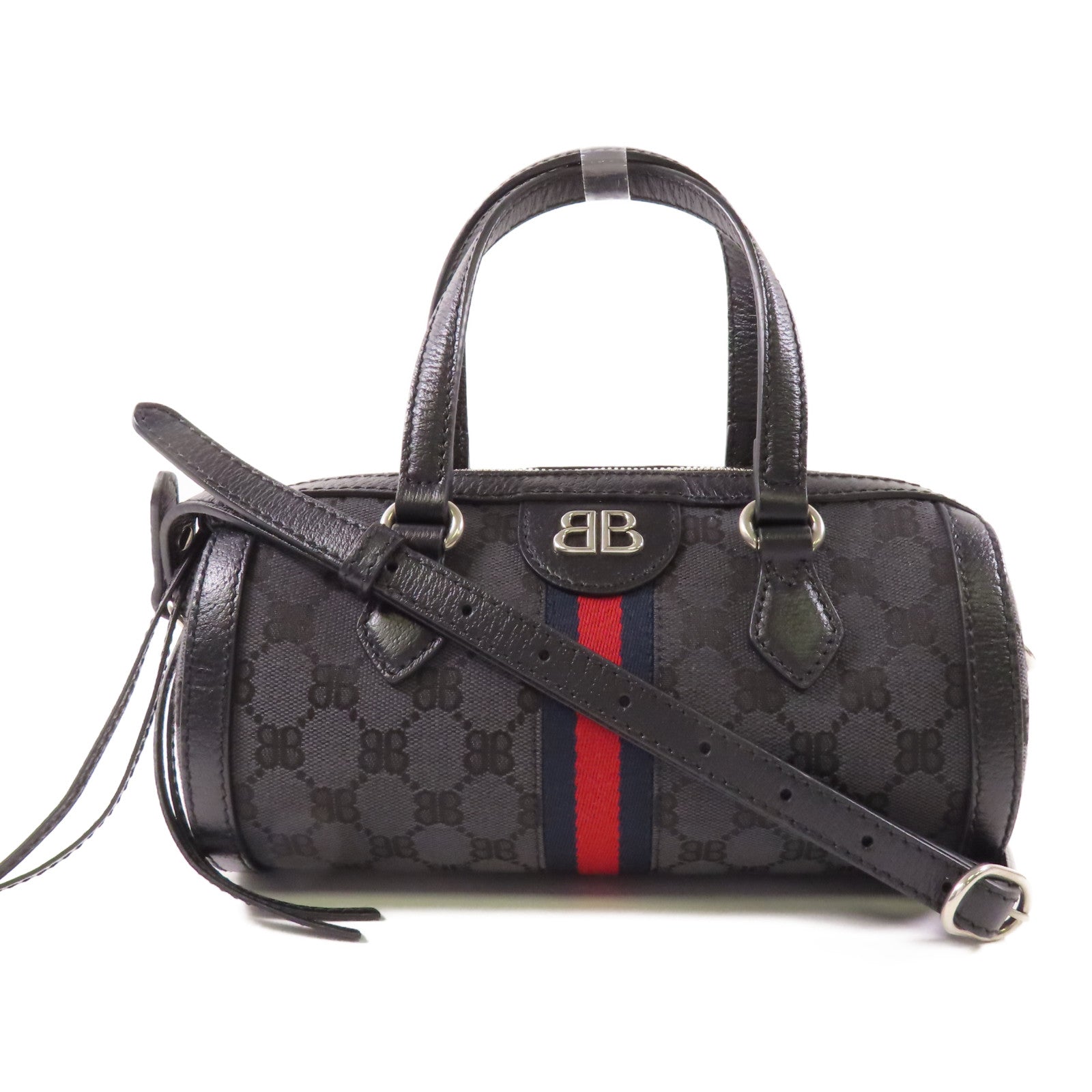 BALENCIAGA 帆布Balenciaga X Gucci Hacker Project銀扣手挽肩背兩用袋
