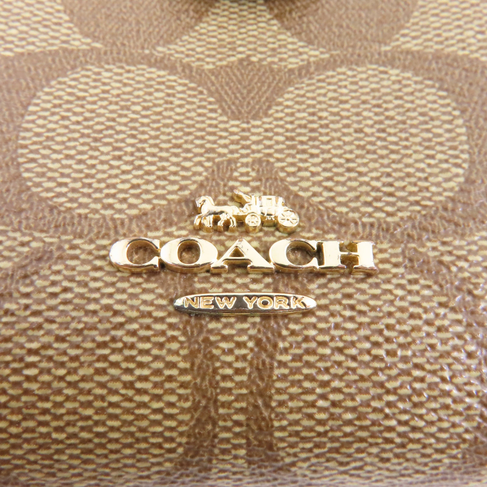 COACH 塗層帆布Wallet金扣錢包啡色