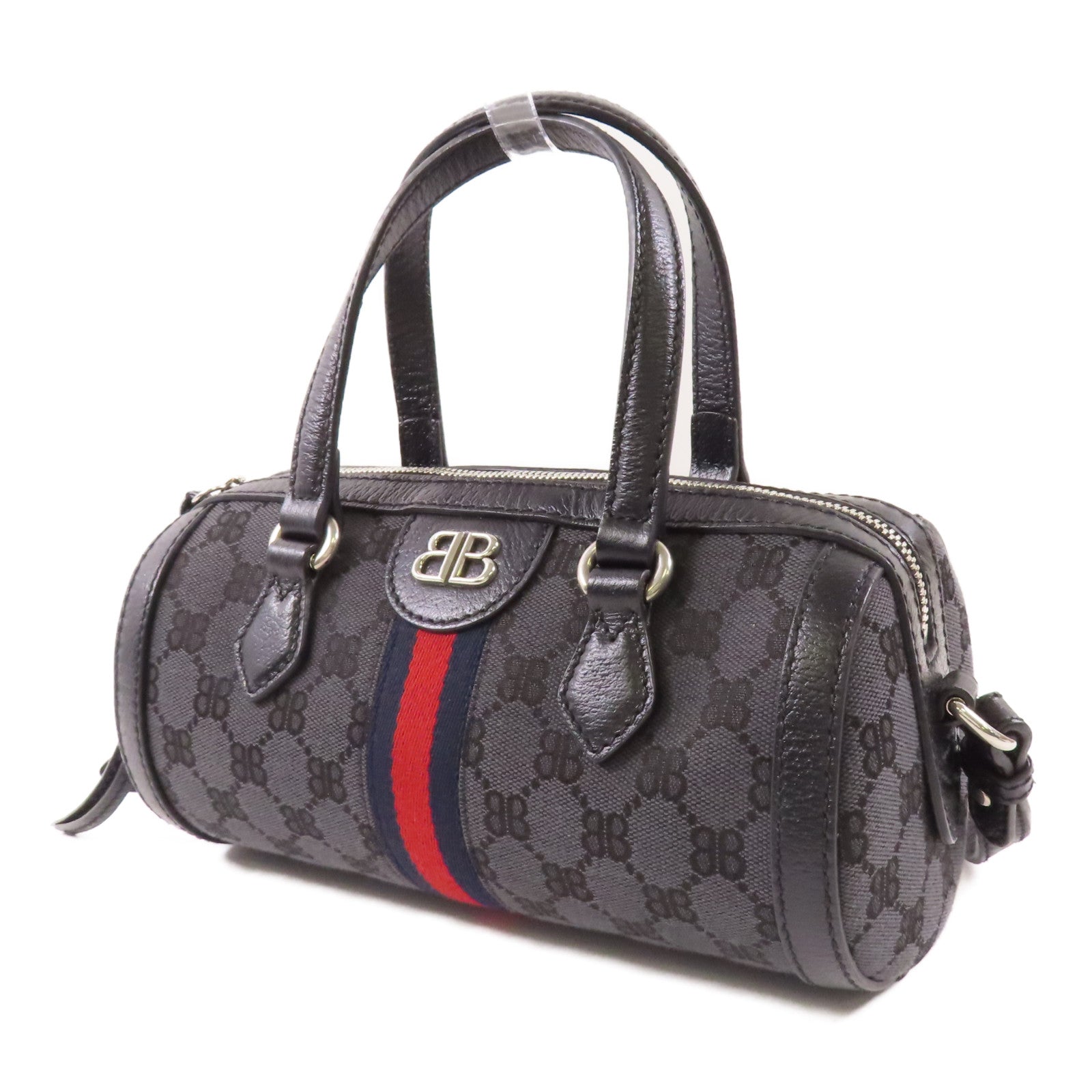 BALENCIAGA 帆布Balenciaga X Gucci Hacker Project銀扣手挽肩背兩用袋