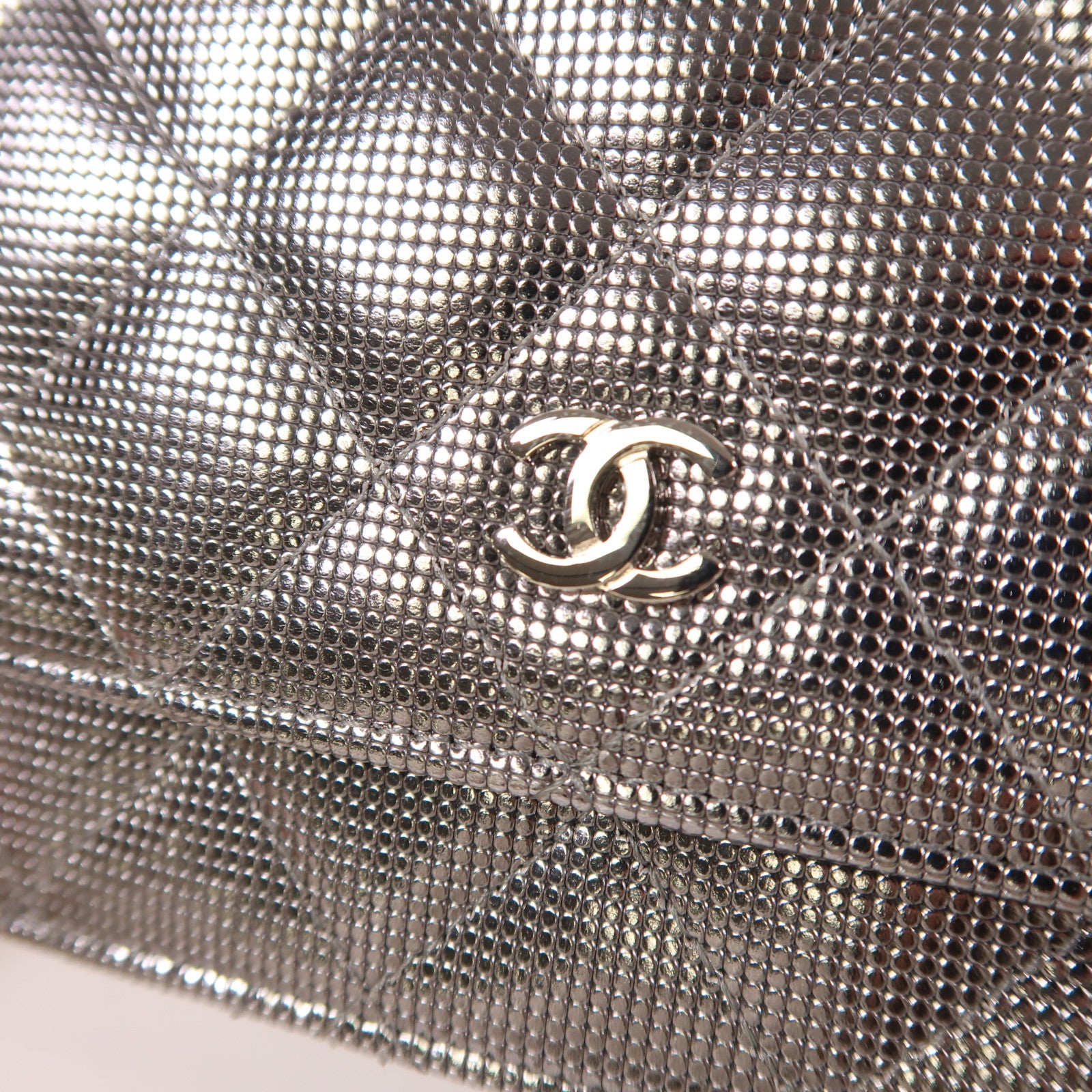 CHANEL 皮革WOC Wallet On Chain銀扣鏈帶肩背袋