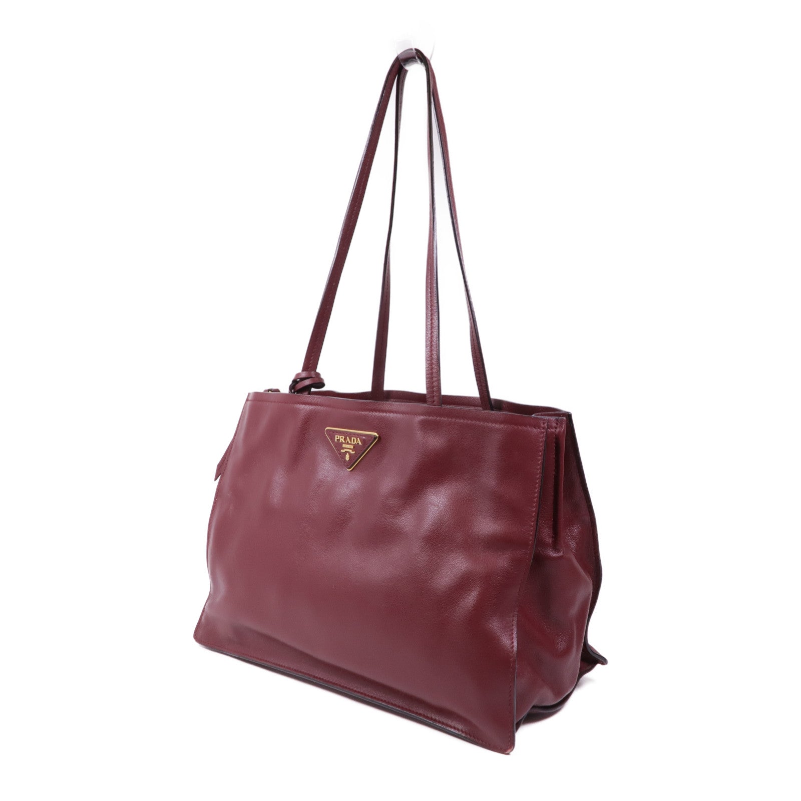 PRADA 牛皮皮革Shoulder Tote金扣肩背袋/手挽袋