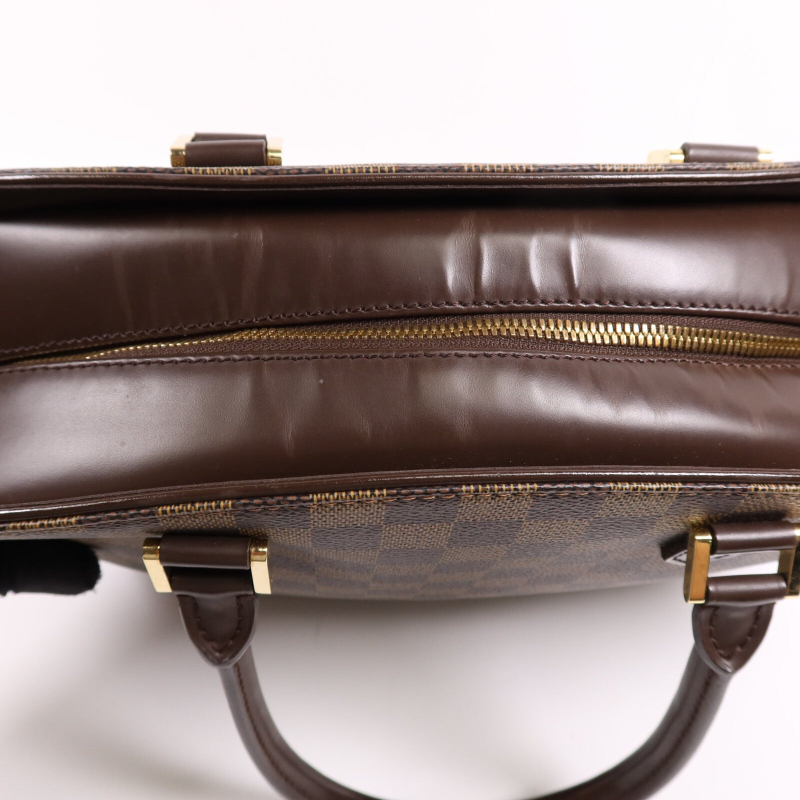 LOUIS VUITTON Damier Ebene Sarria Horizontal金扣手挽袋