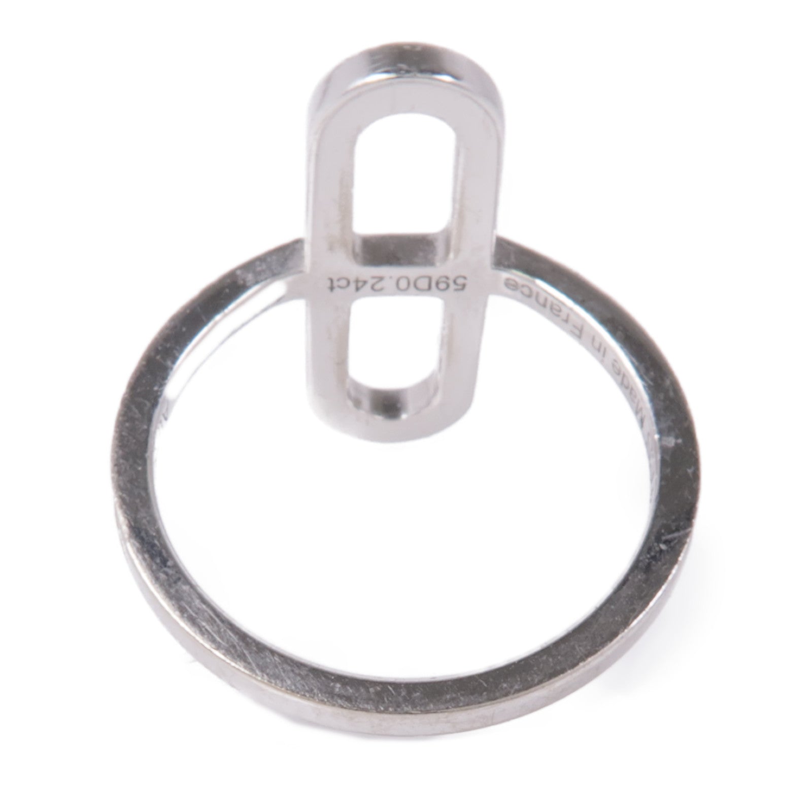 HERMES 18K白金Ever Chaine d'ancre Ring鑽石戒指Hermes#51/US#5.5