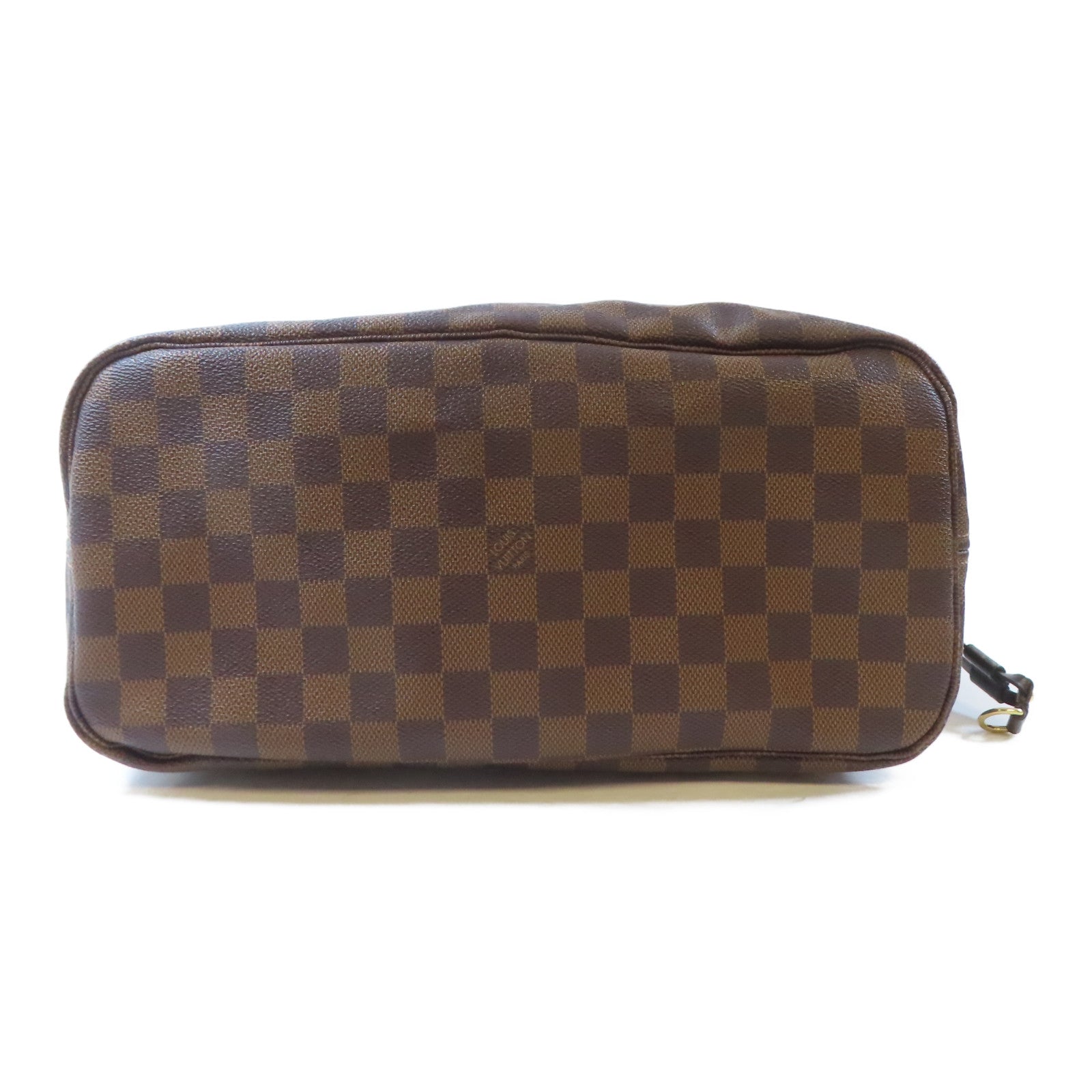 LOUIS VUITTON Damier Neverfull MM金扣手挽袋/肩背袋棕色