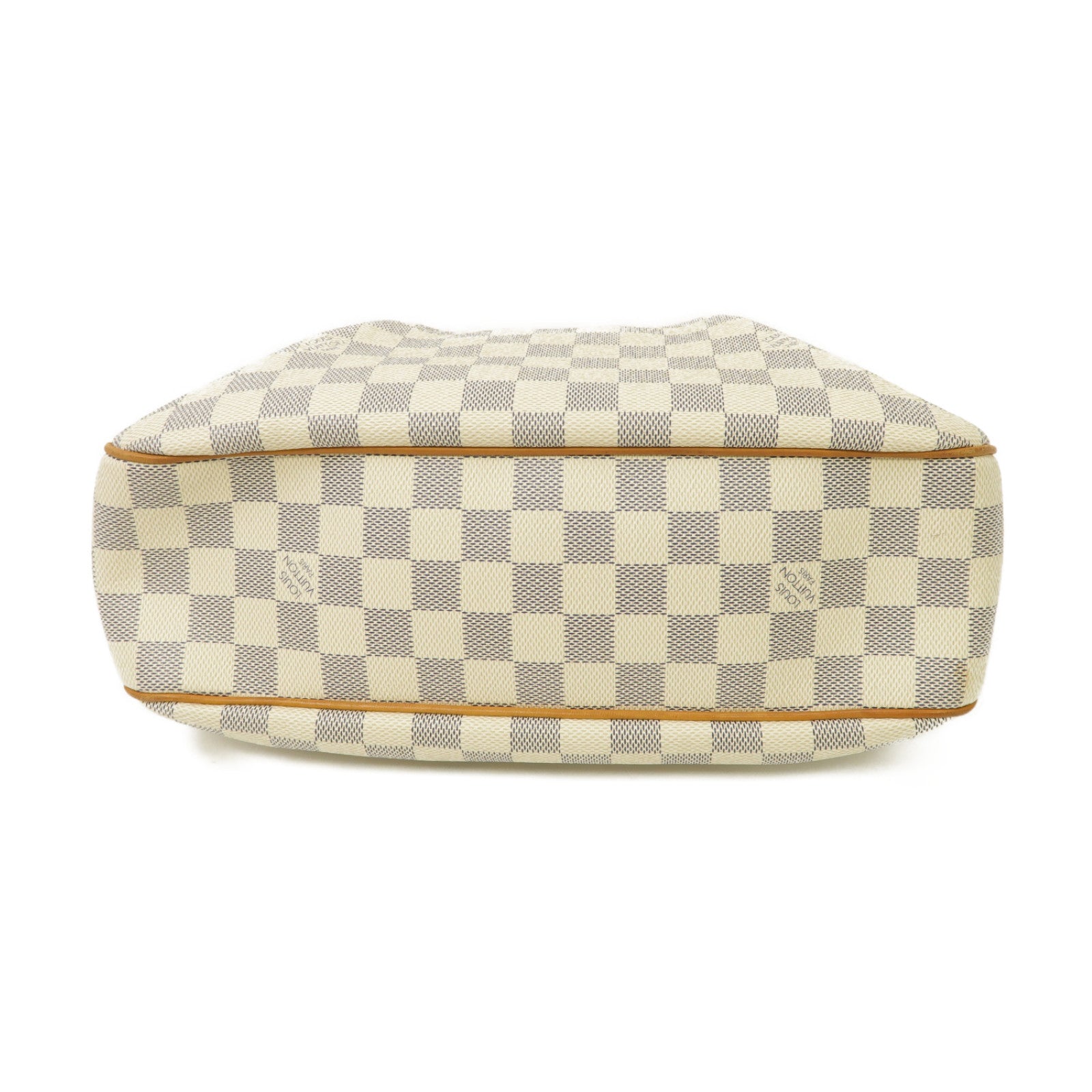 LOUIS VUITTON Damier Azur Siracusa PM金扣肩背袋白色