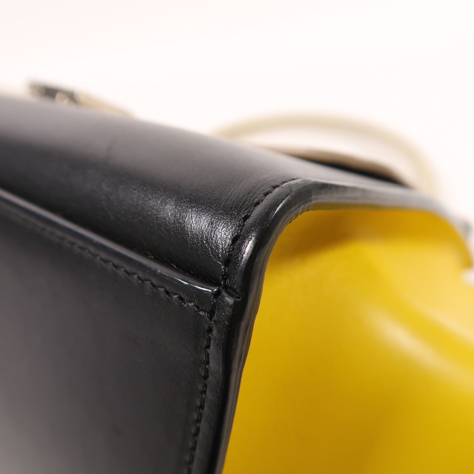 CELINE 牛皮皮革Trapeze銀扣手挽肩背兩用袋