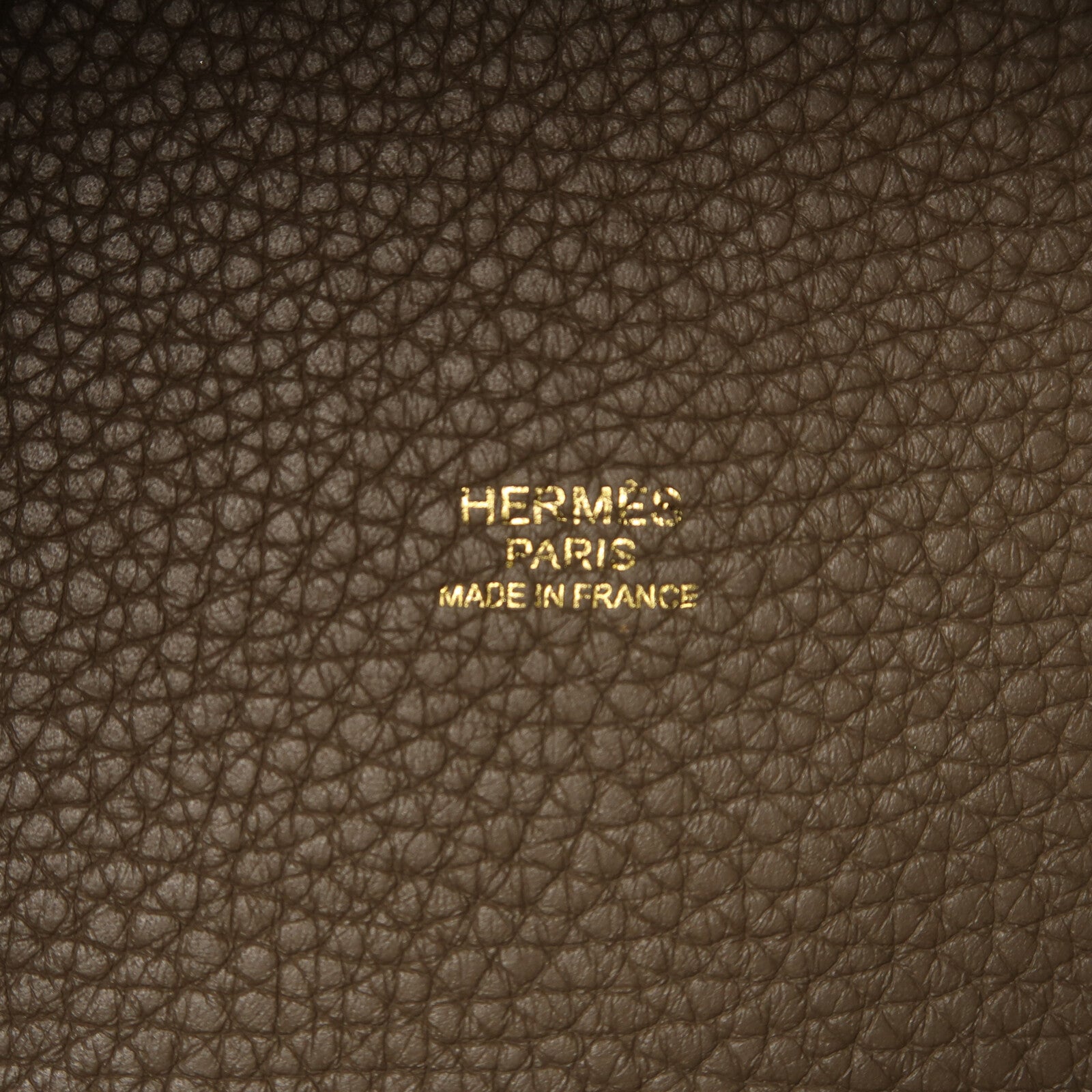 HERMES Clemence皮革Picotin MM金扣手挽袋
