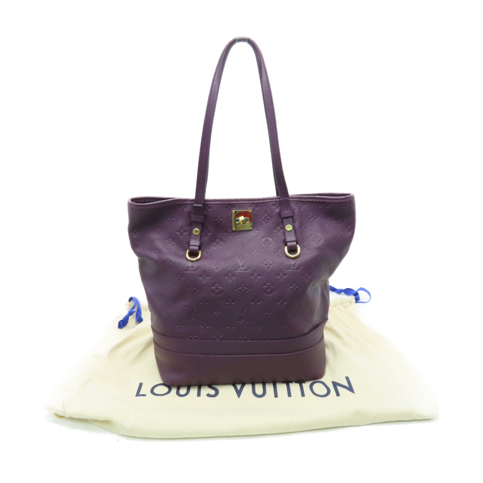 LOUIS VUITTON 【激減優惠】Monogram Empreinte Citadine PM Shoulder Bag金扣肩背袋紫色