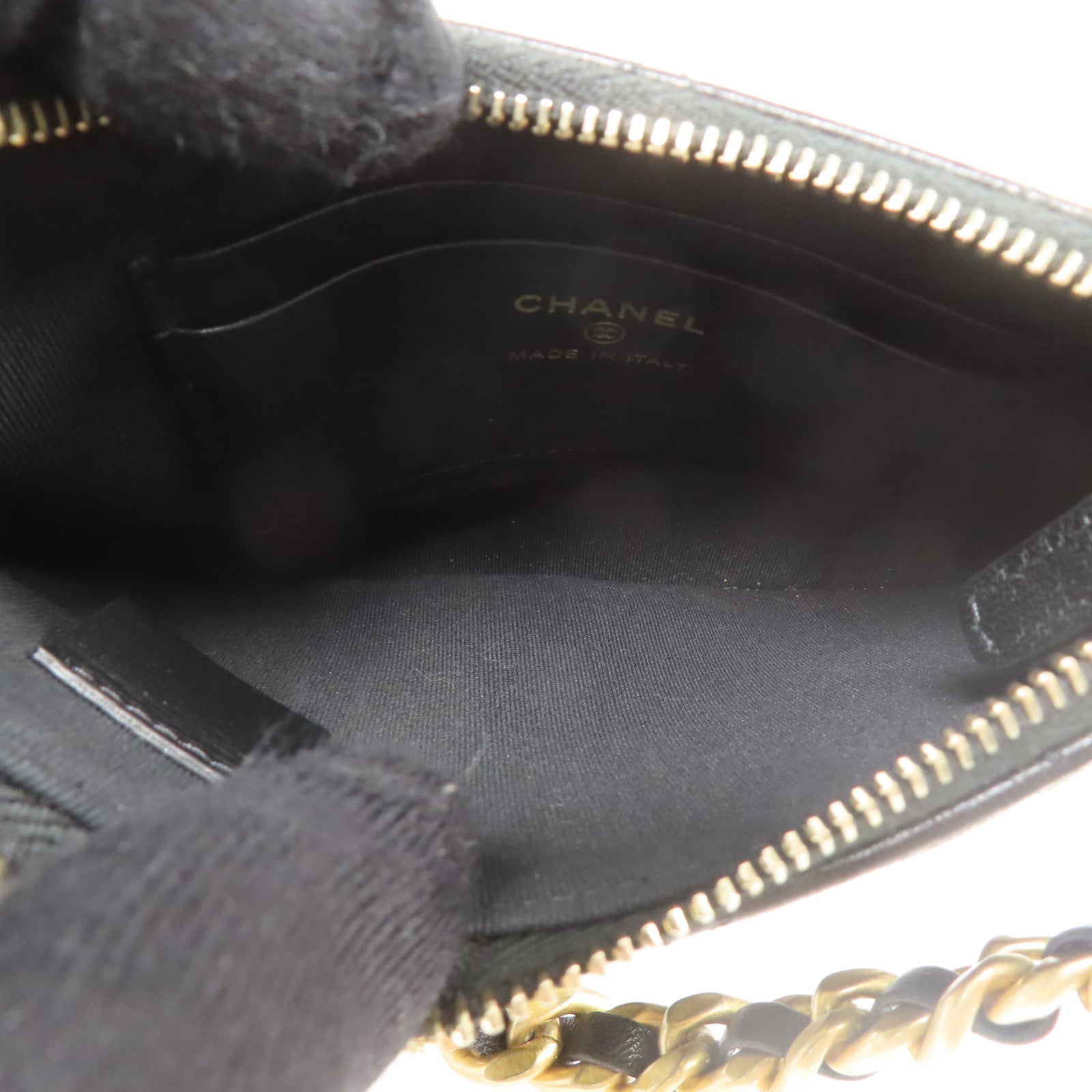 CHANEL 【激減優惠】羊皮皮革Around Hobo金扣鏈帶手挽袋