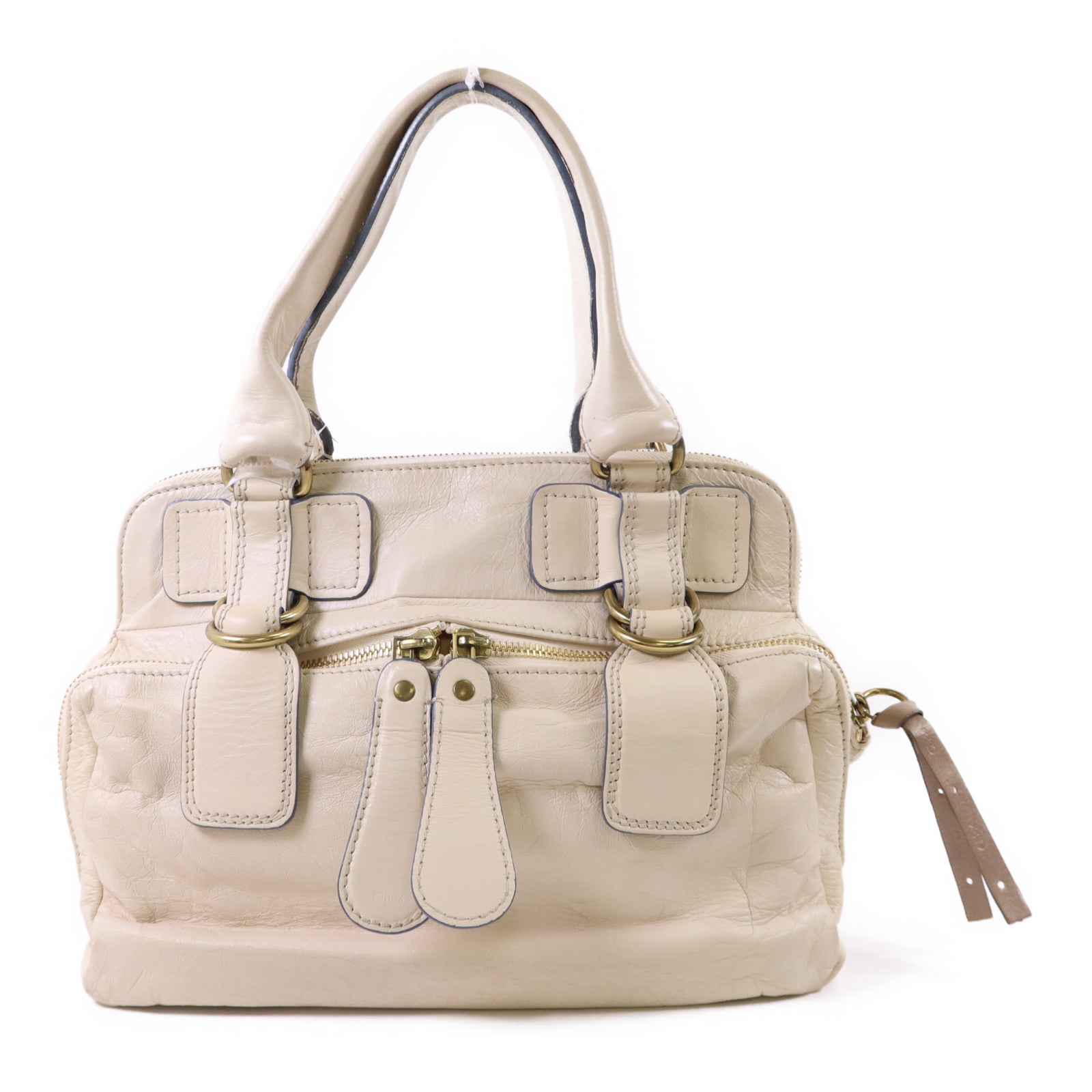 Chloe 牛皮皮革Handbag金扣手挽袋