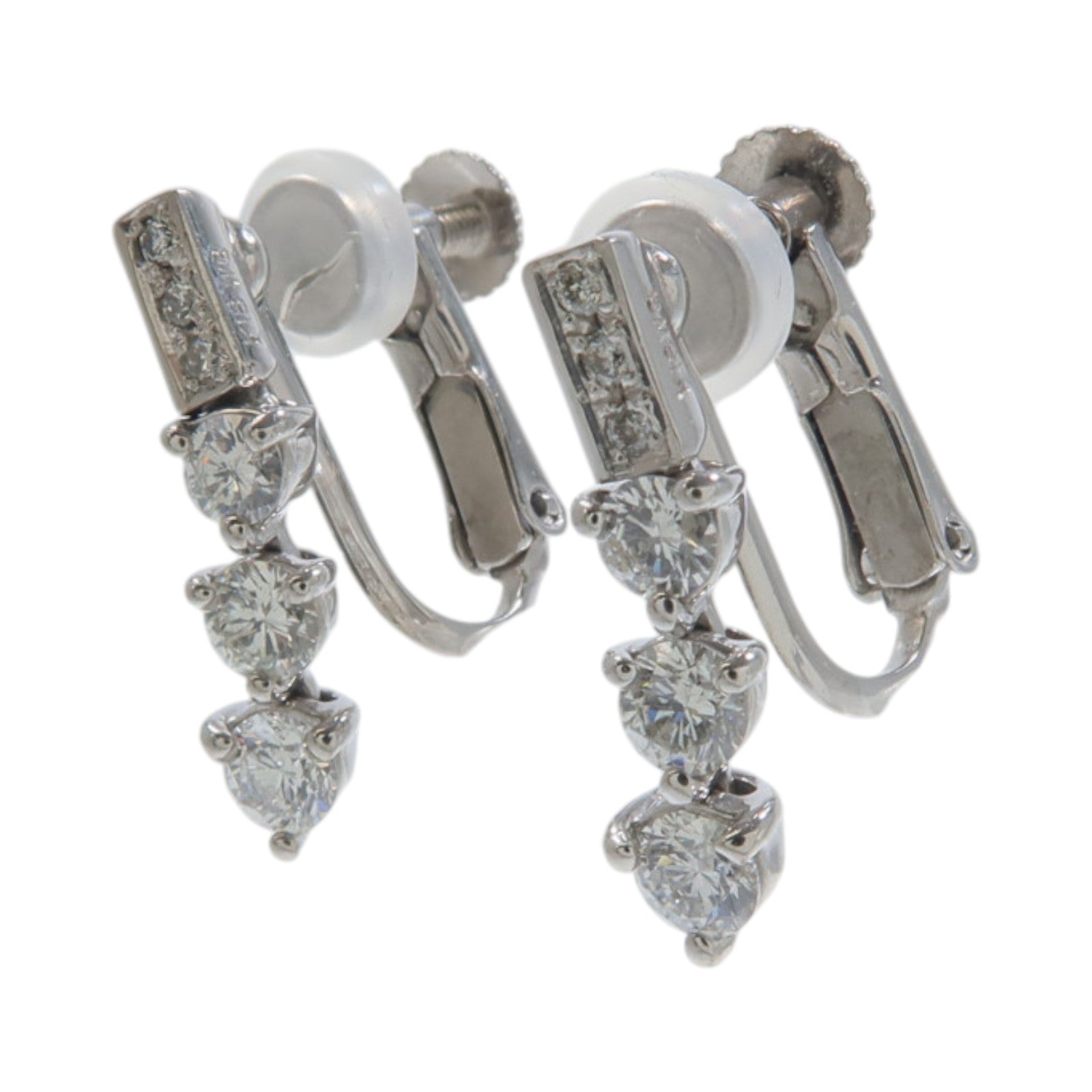JEWELRY 18K/14K白金Diamond Earrings鑽石耳環
