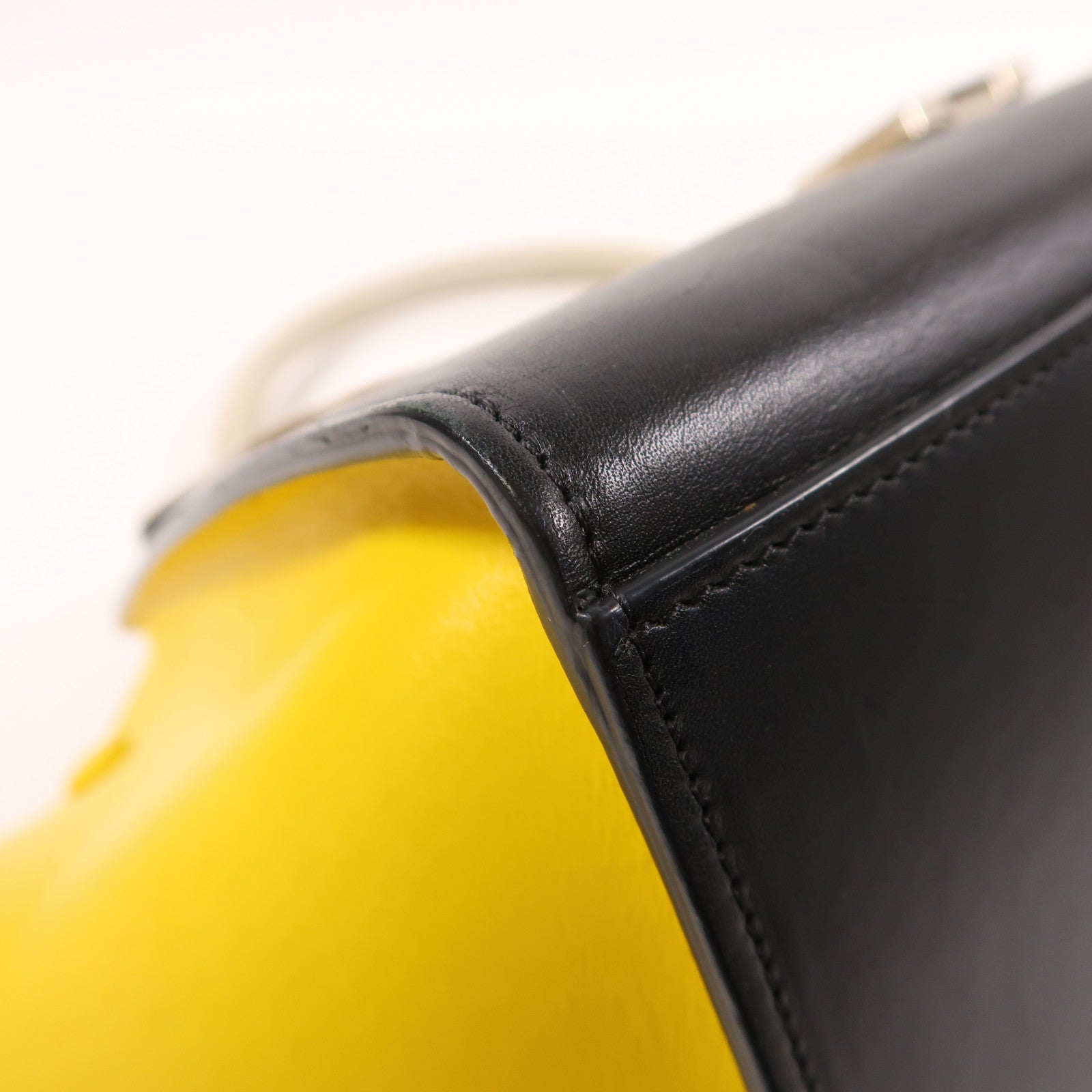 CELINE 牛皮皮革Trapeze銀扣手挽肩背兩用袋