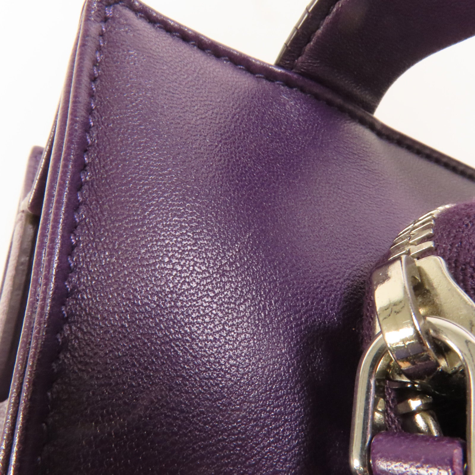PRADA 【激減優惠】羊皮皮革2 Way Shoulder銀扣手挽肩背兩用袋